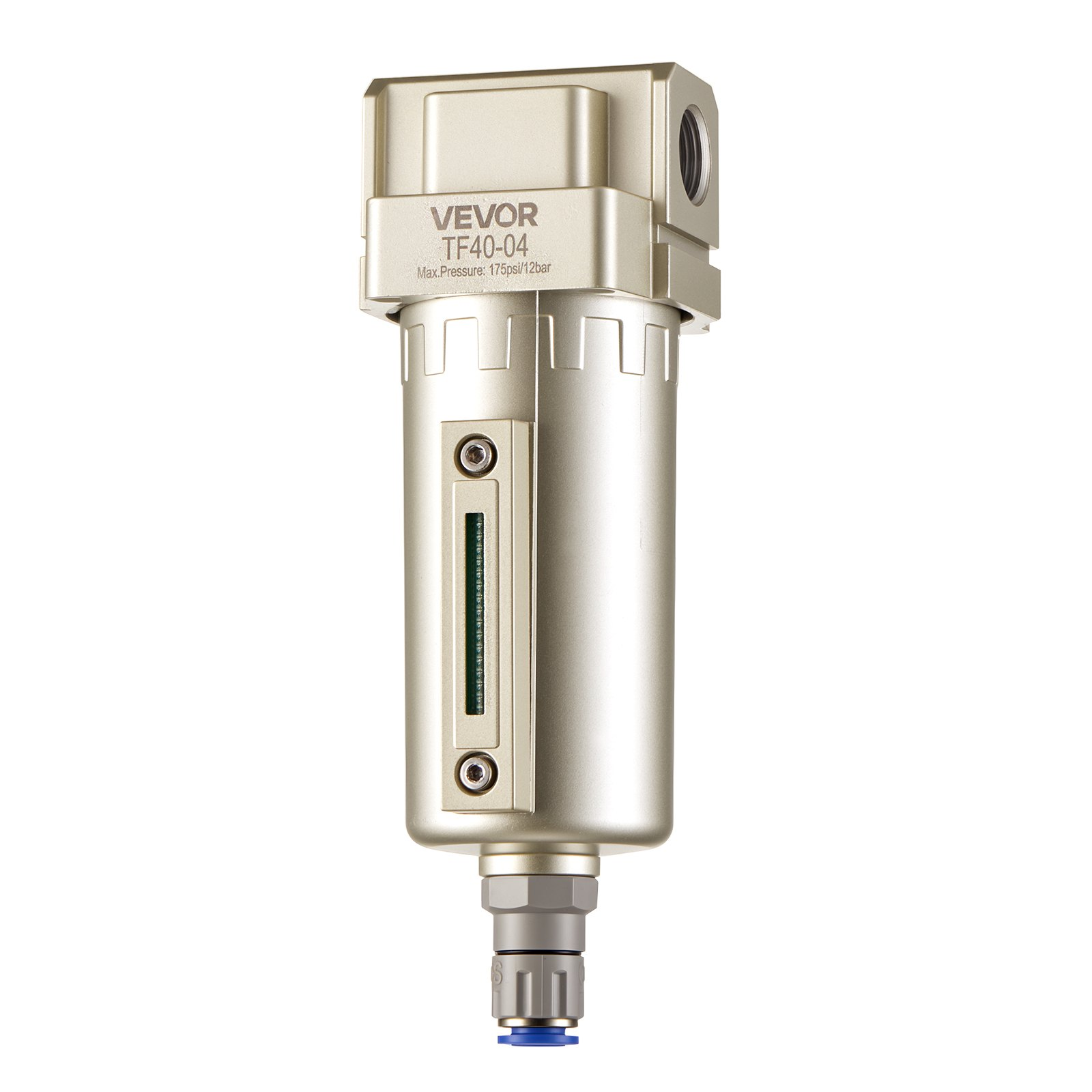 VEVOR 1/2" NPT Air Compressor Water Separator, 175PSI, Auto Drain, 5μm