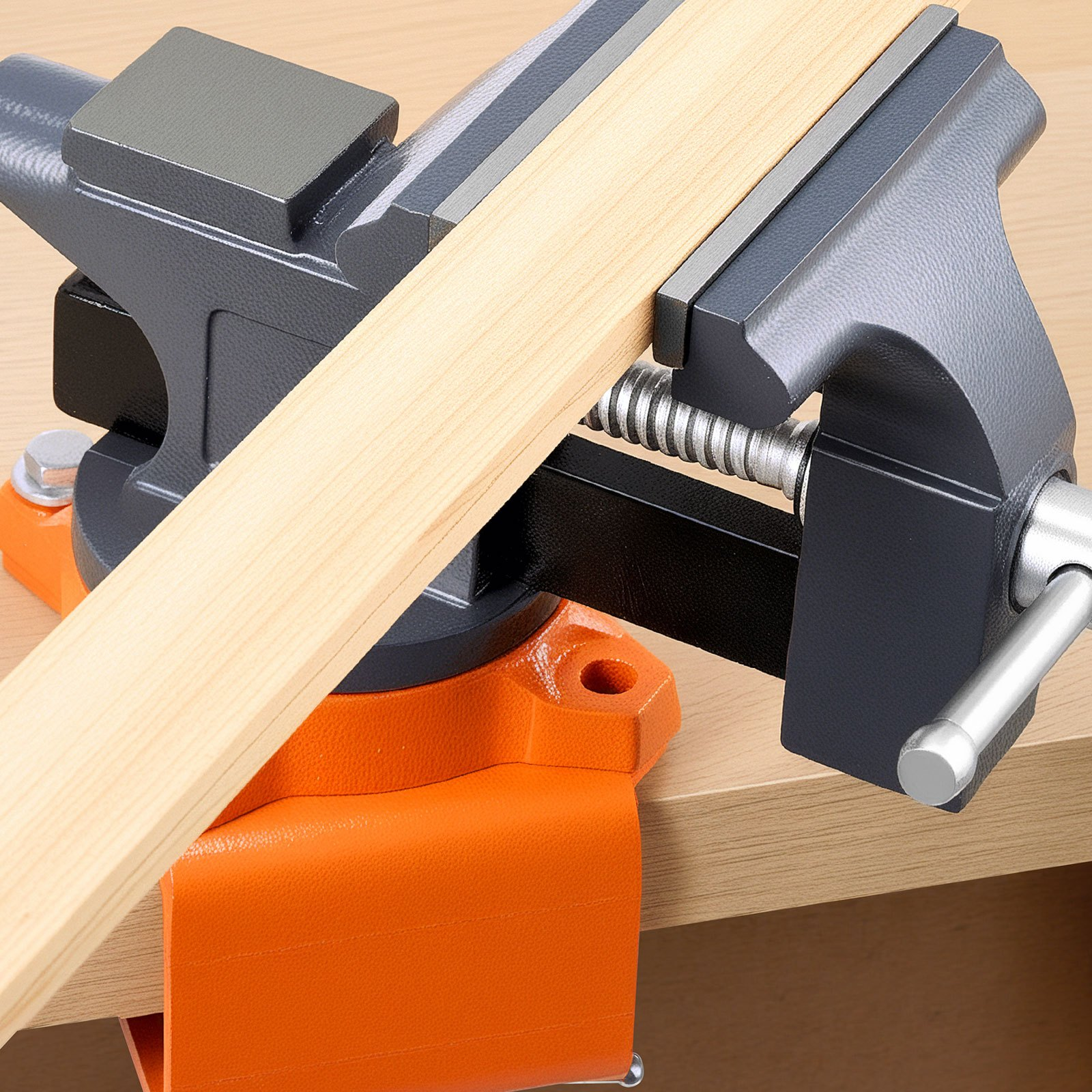 VEVOR 4.5" Bench Vise, 270° Swivel Base, Quick Release, Cast Iron