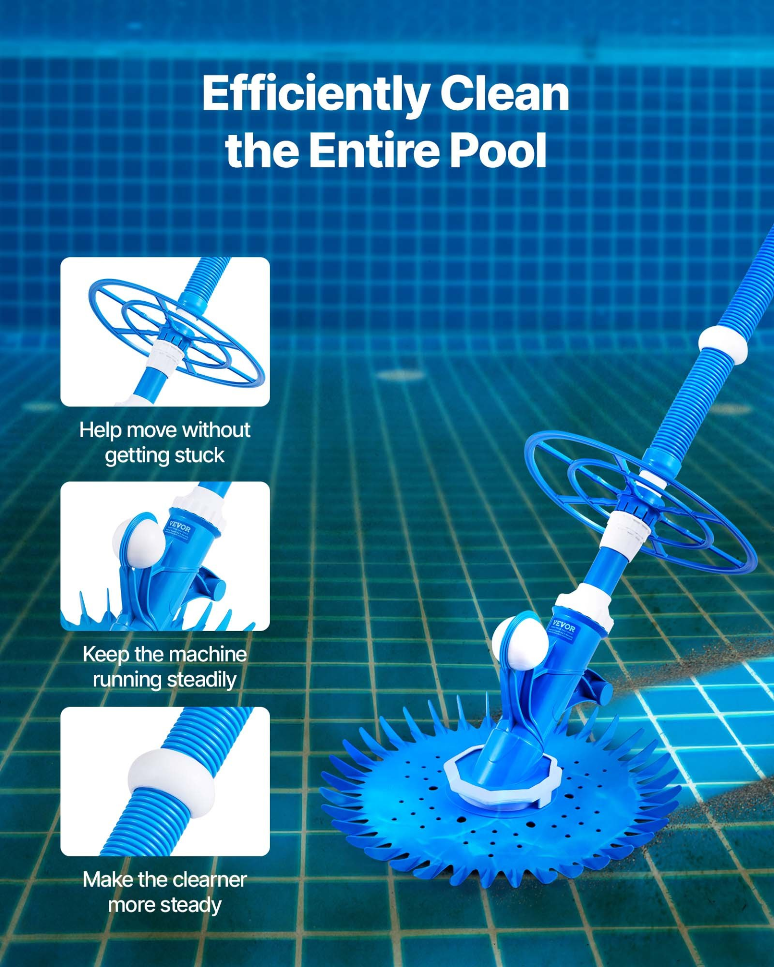 Suction Pool Cleaner, Automatic Pool Vacuum Cleaner, Suction Side ...