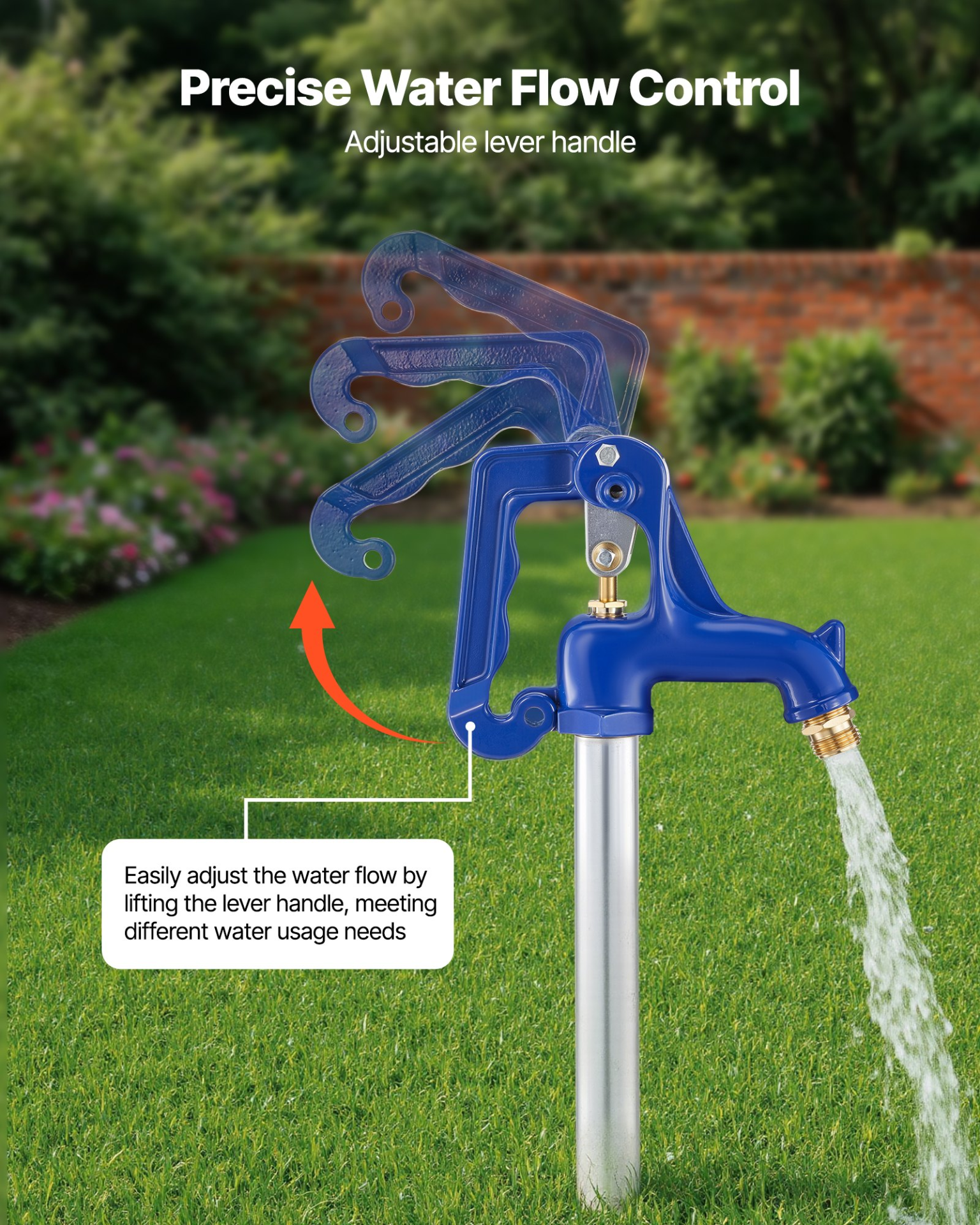 Frost Proof Yard Hydrant, 3/4″ NPT Pipe Connection & 3/4″ NH Hose Coupling