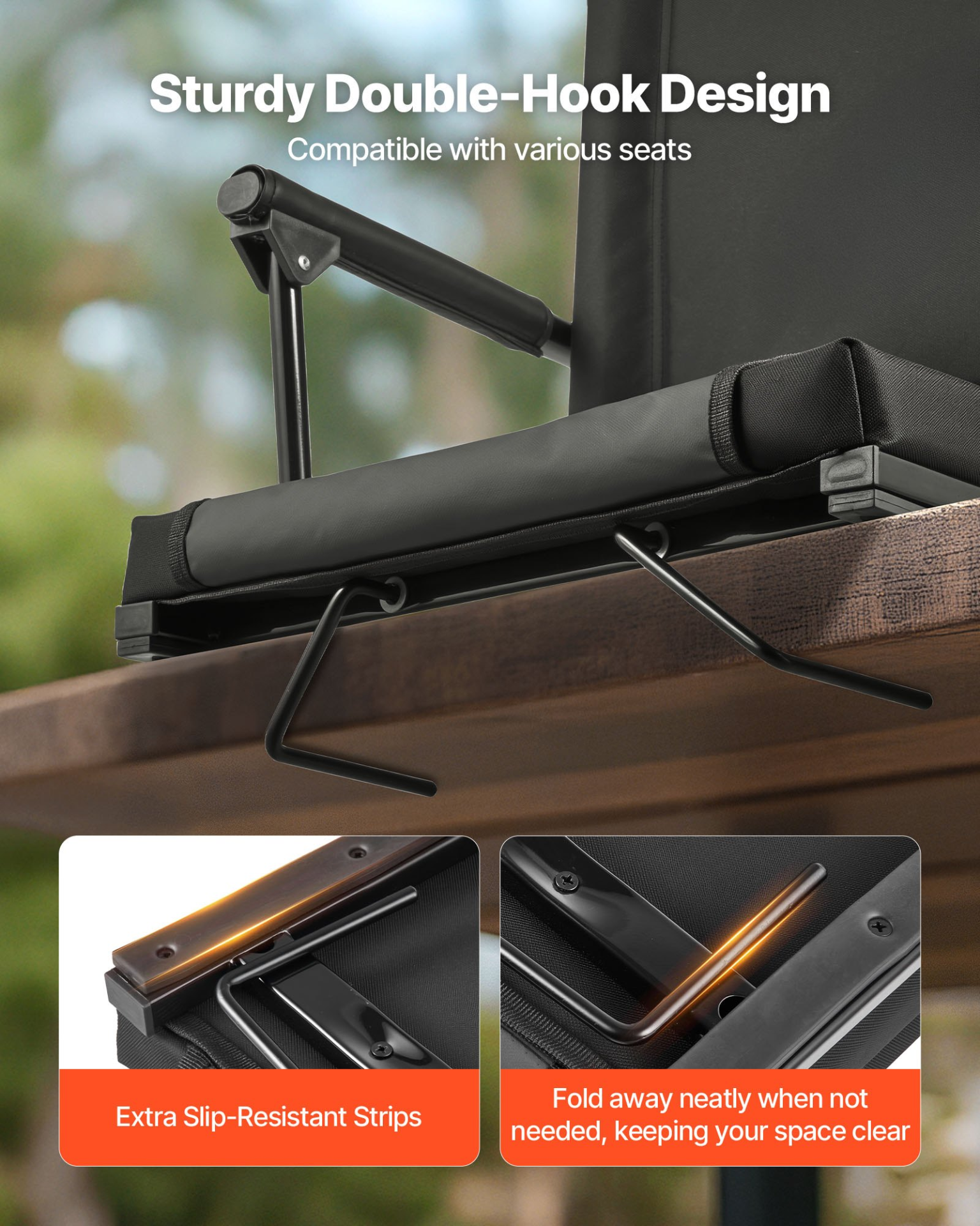 2-Pack Portable Stadium Seats w/ Armrests, Back Support & Thick Padded Bleacher