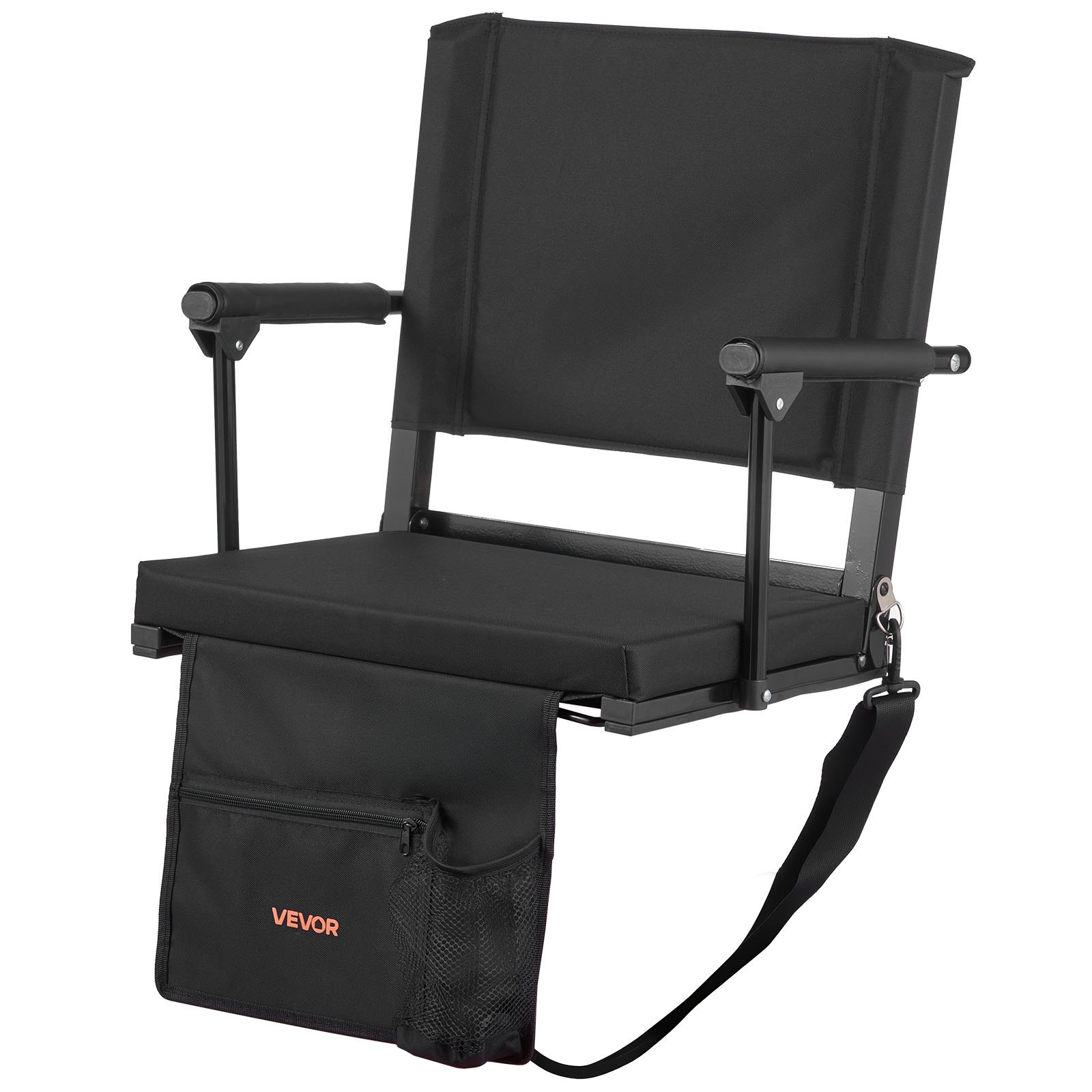 2-Pack Portable Stadium Seats w/ Armrests, Back Support & Thick Padded Bleacher
