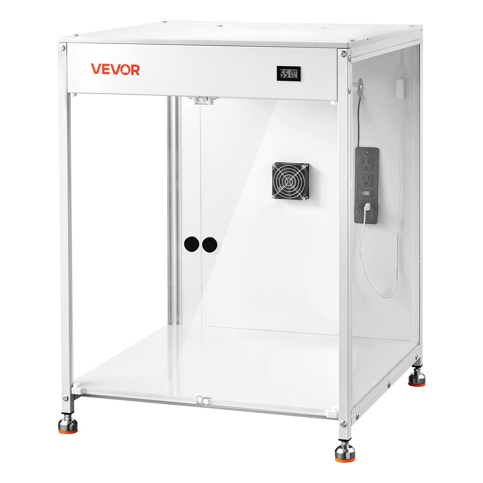VEVOR Acrylic 3D Printer Enclosure w/Vent, LED, 600x600x800mm