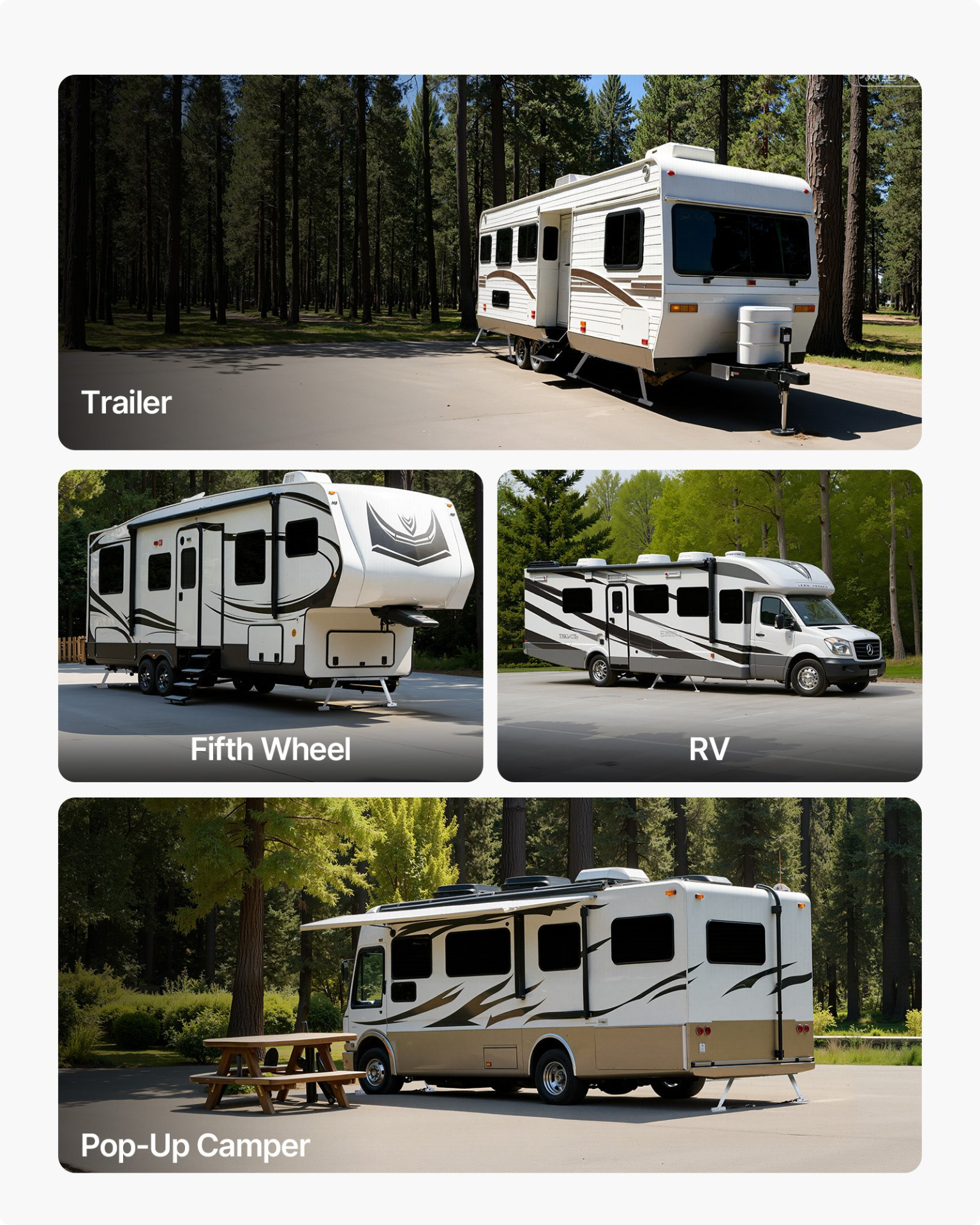 VEVOR Foldable RV Bumper Stabilizer (2-Pack) – Universal Height-Adjustable Jacks