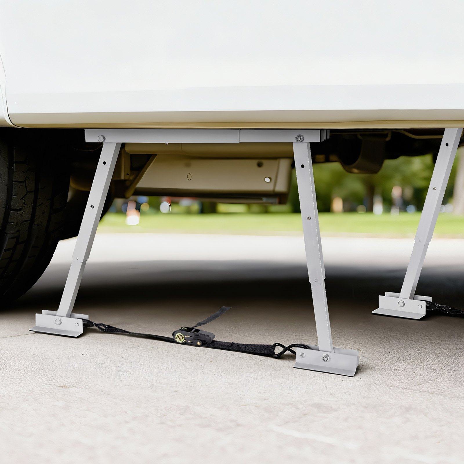 VEVOR Foldable RV Bumper Stabilizer (2-Pack) – Universal Height-Adjustable Jacks
