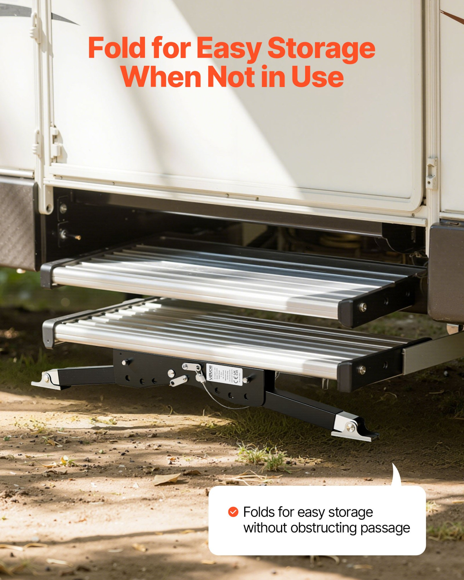 VEVOR RV Step Stabilizer Kit – Height-Adjustable Camper Stair Support