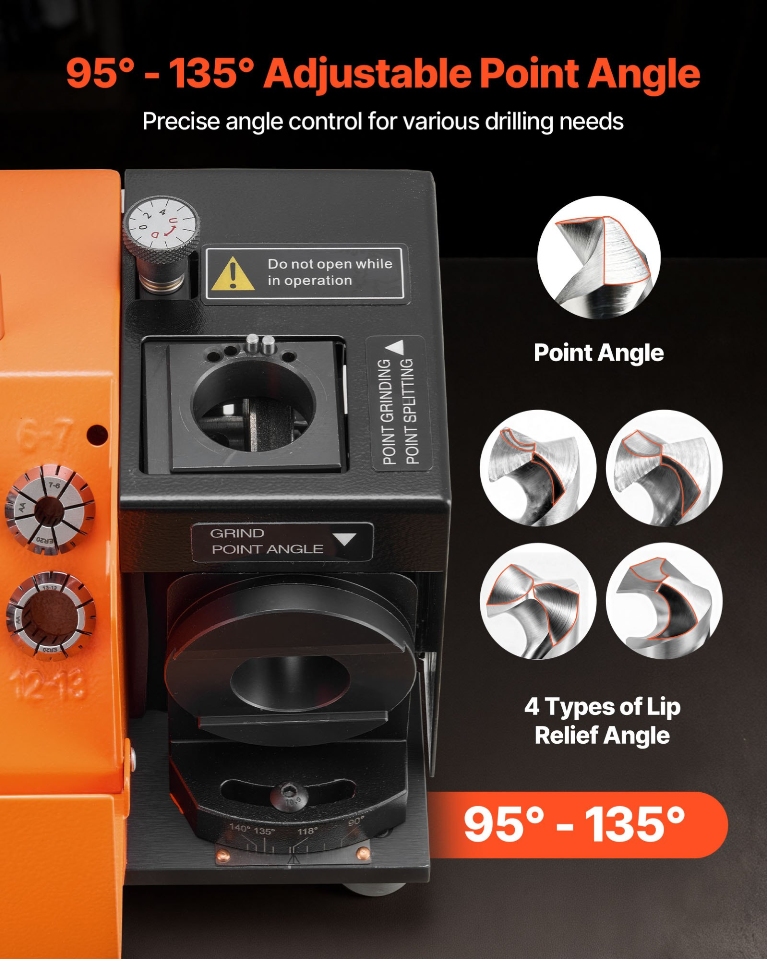 3-15mm Drill Bit Grinder Sharpener MR-13B+ 5800RPM CBN SDC Wheels 13 Collets - Produktbild 2