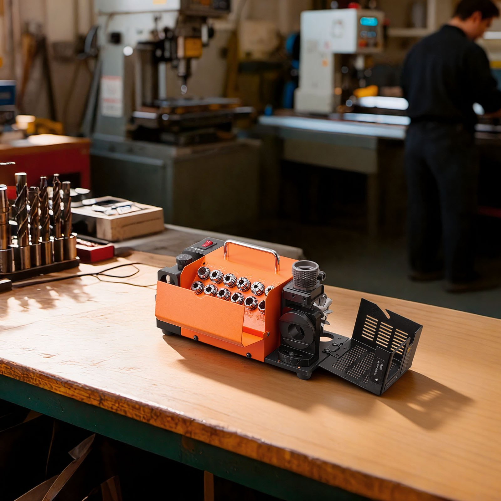 3-15mm Drill Bit Grinder Sharpener MR-13B+ 5800RPM CBN SDC Wheels 13 Collets - Produktbild 6
