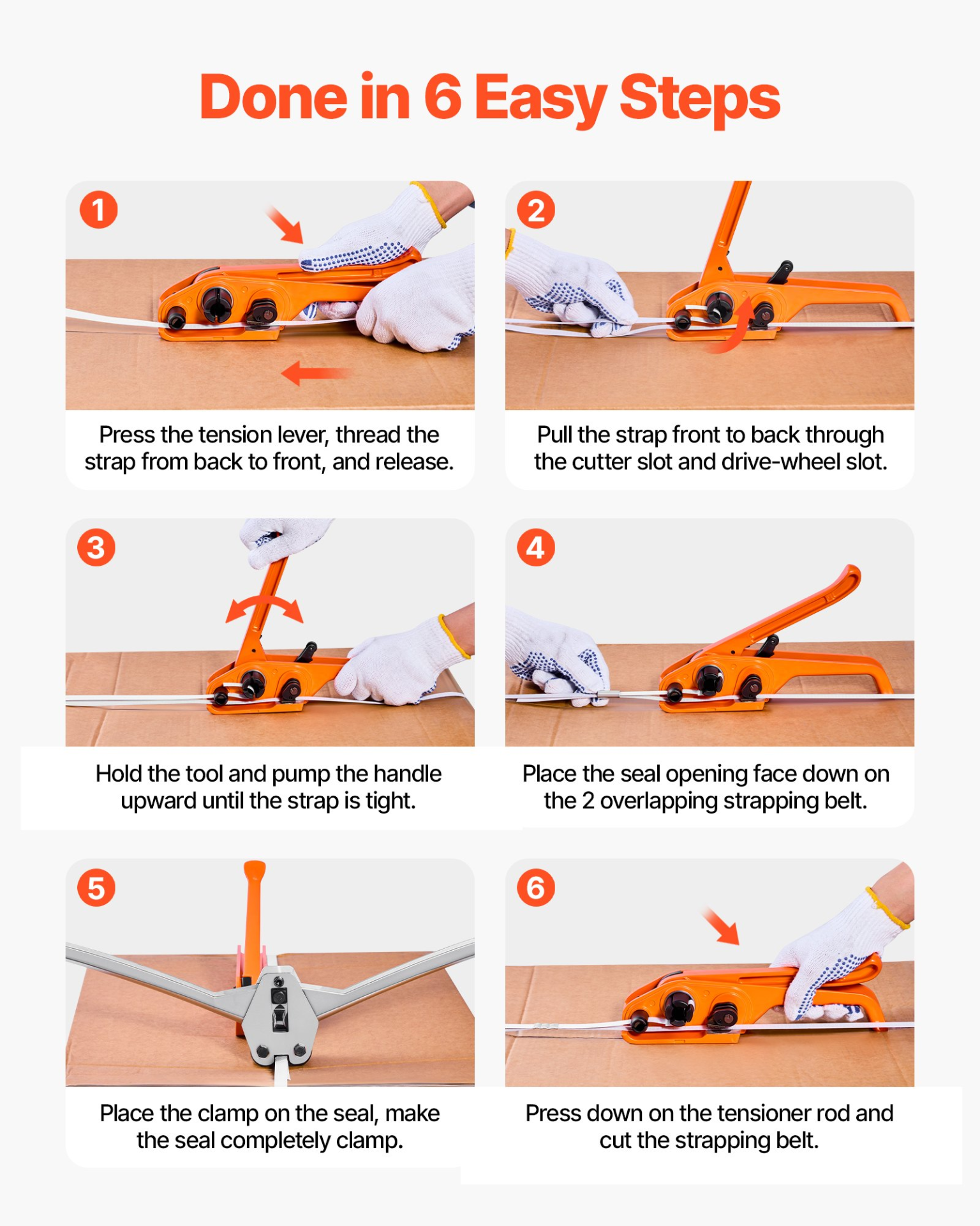 VEVOR Heavy-Duty Strapping Kit – Complete Pallet Banding Set