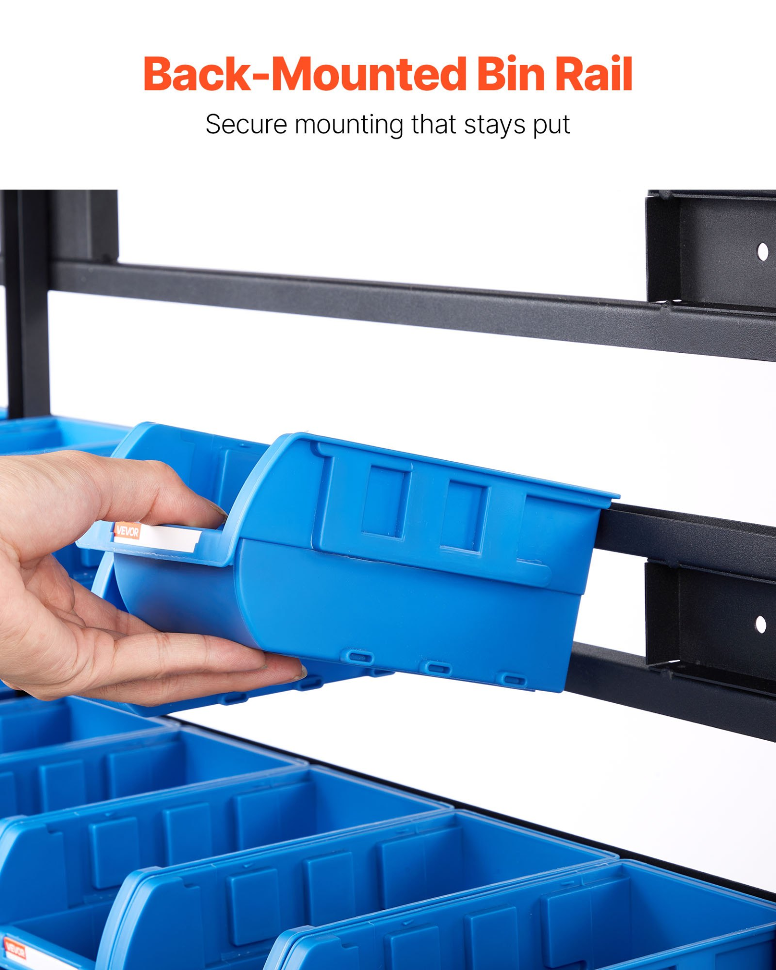 VEVOR 7-Tier Rolling Storage Rack with 94 Bins – Double-Sided Mobile Organizer