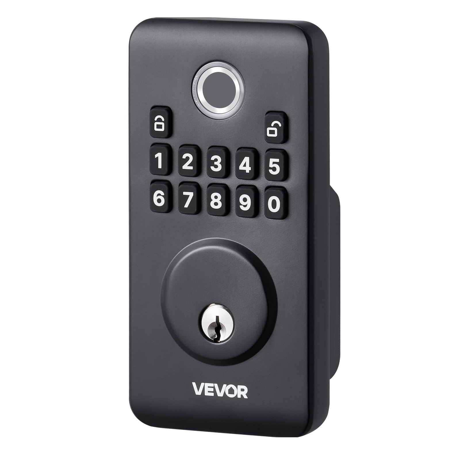 Fingerprint Door Lock Set, Matte Black
