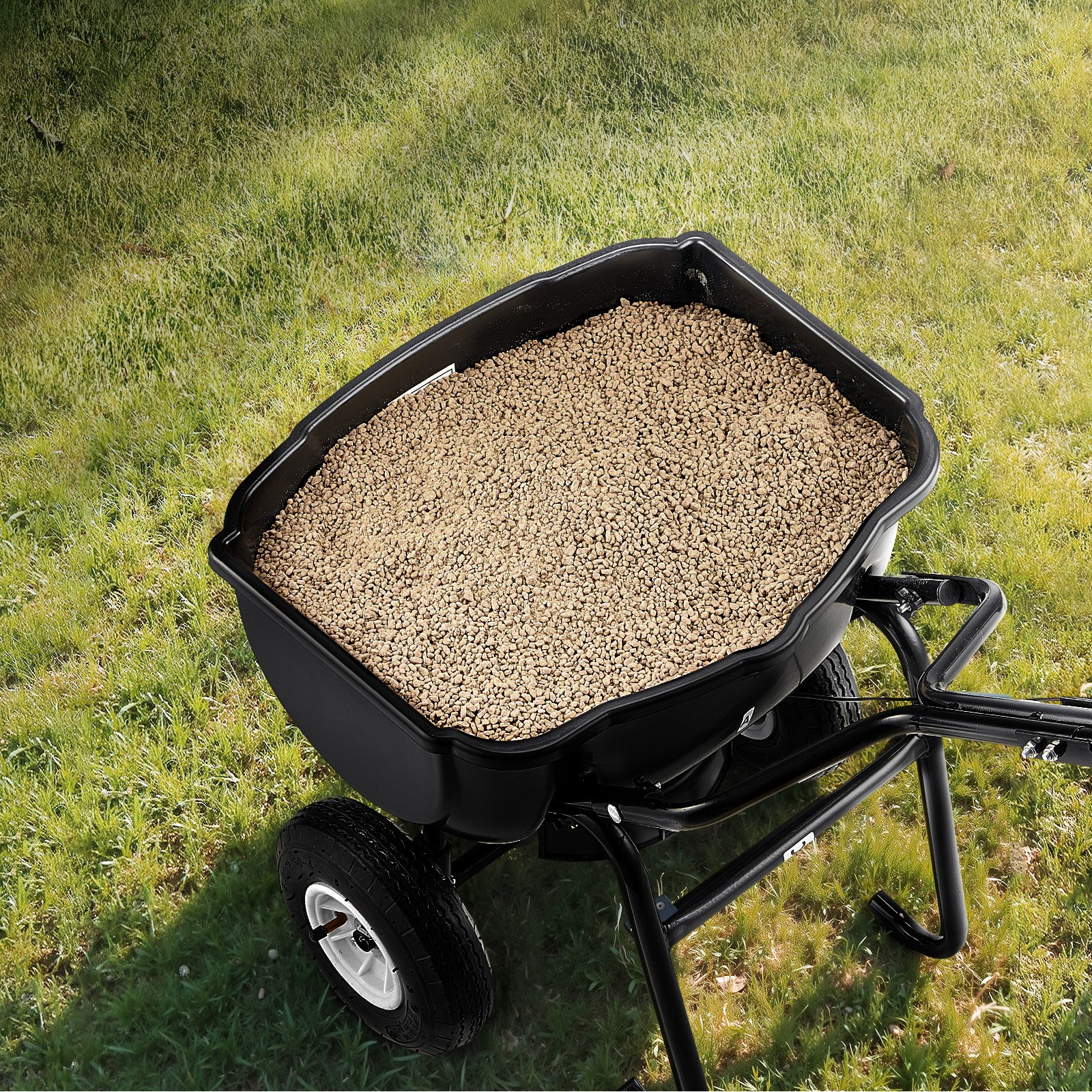 Walk Behind Spreader, 60LBS Capacity, Fertilizer
