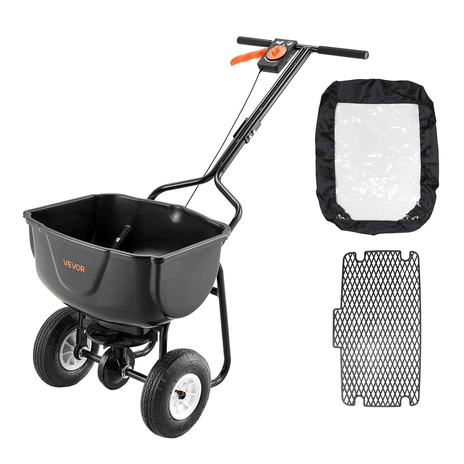 Walk Behind Spreader, 60LBS Capacity, Fertilizer