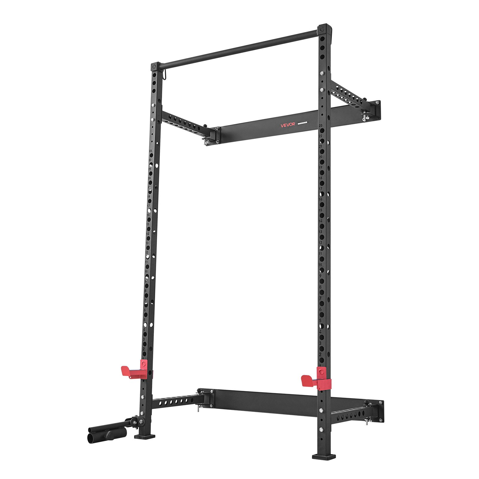 Folding Power Cage Wall Mount Squat Rack 1000LB Home Gym Power Rack