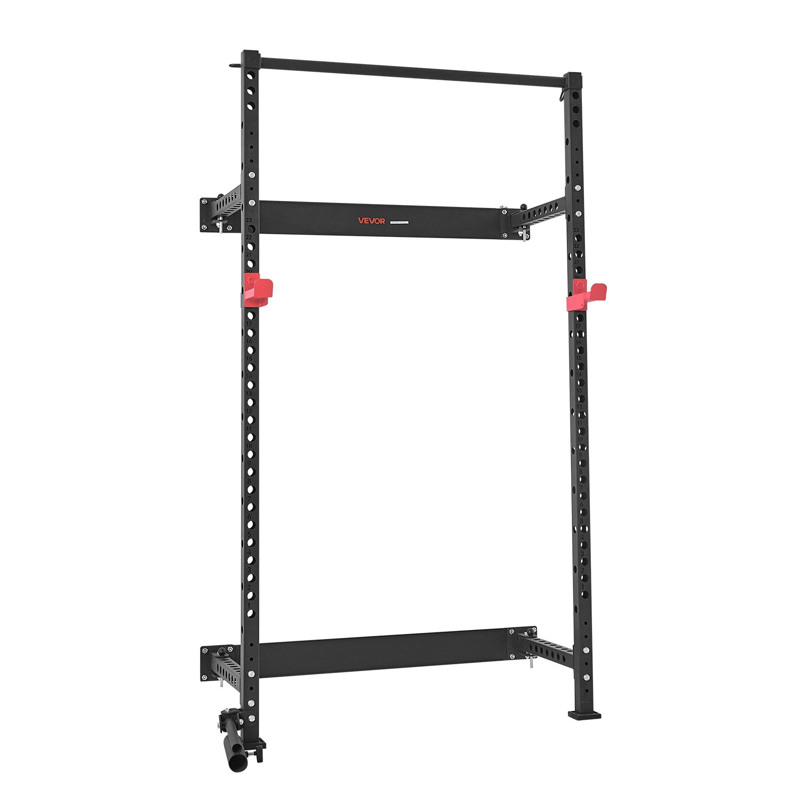 Folding Power Cage Wall Mount Squat Rack 1000LB Home Gym Power Rack