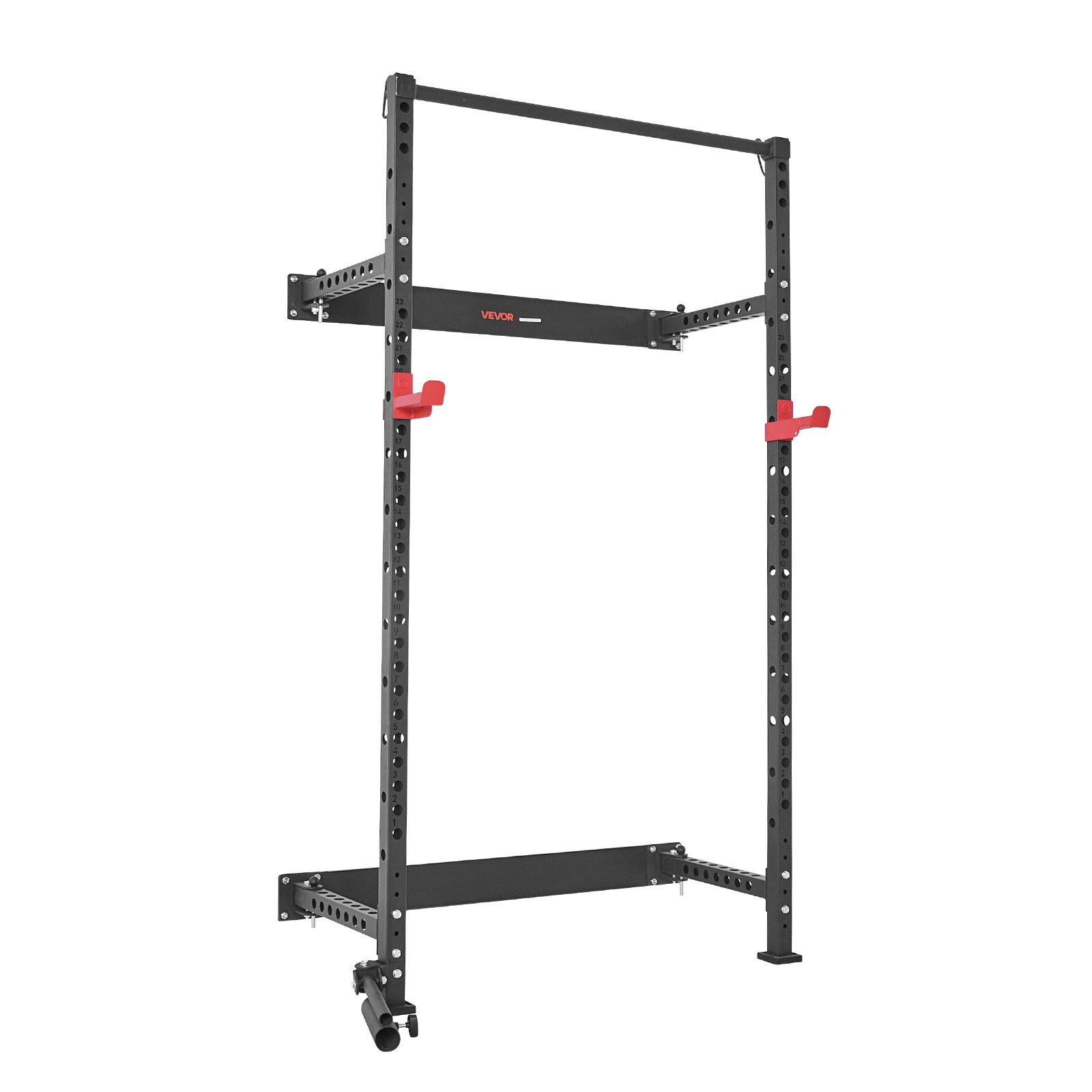 Folding Power Cage Wall Mount Squat Rack 1000LB Home Gym Power Rack