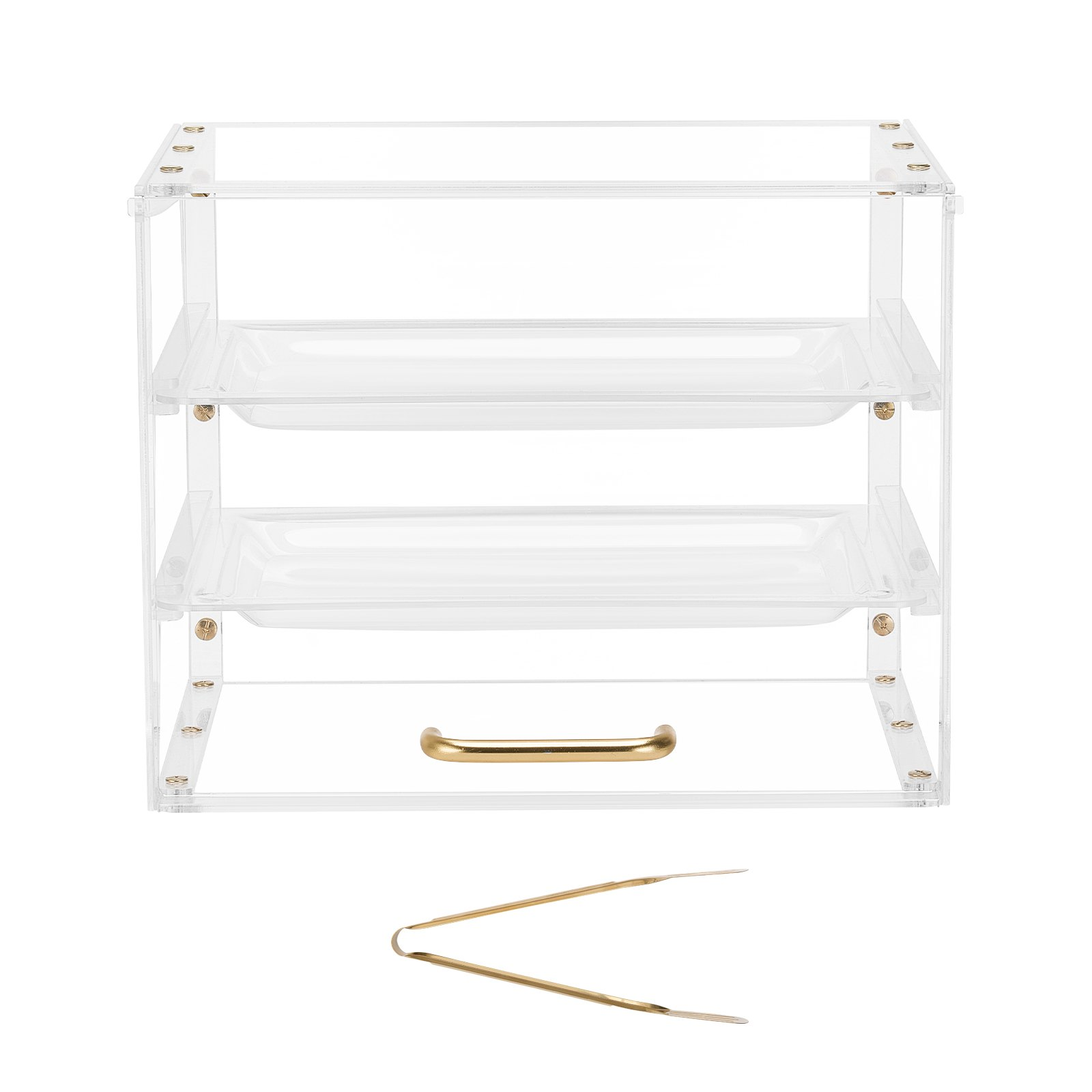 VEVOR 3‑Tier Acrylic Bakery Pastry Display Case Countertop Bread Cookie Box
