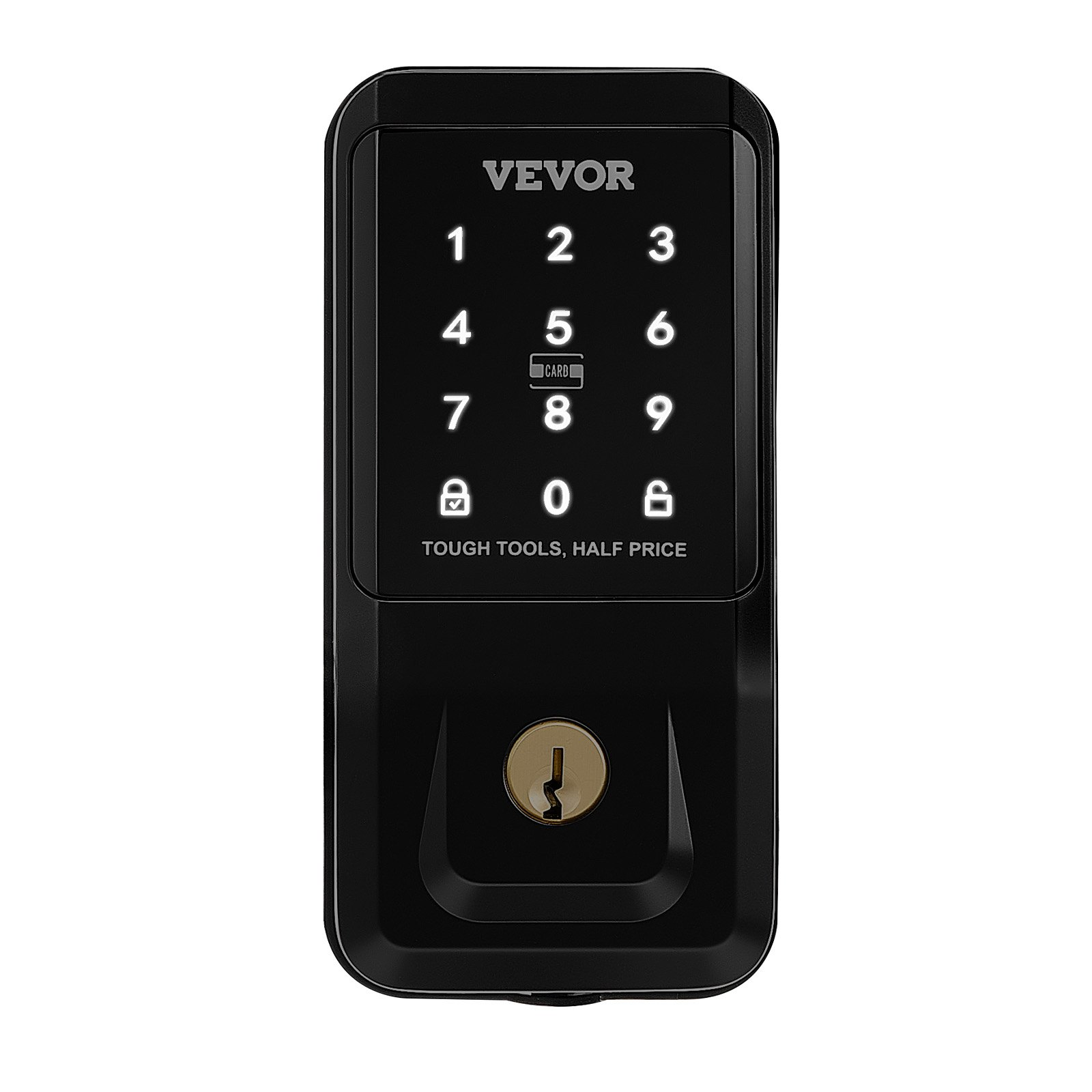 Keyless Entry Door Lock, Touchpad Electronic Deadbolt with IC Card, Matte Black