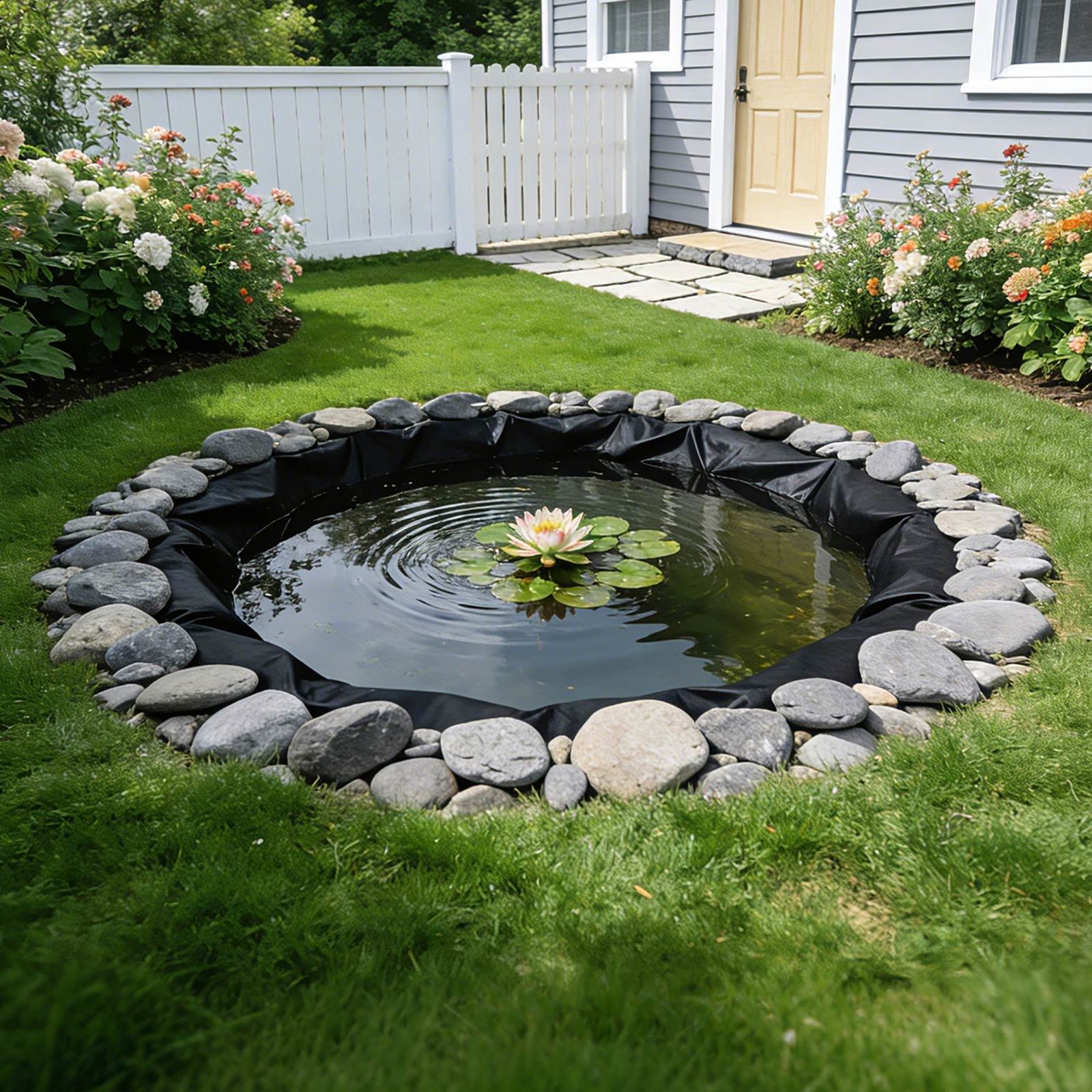 Pond Liner 15 x 20 ft, 45 Mil, Black