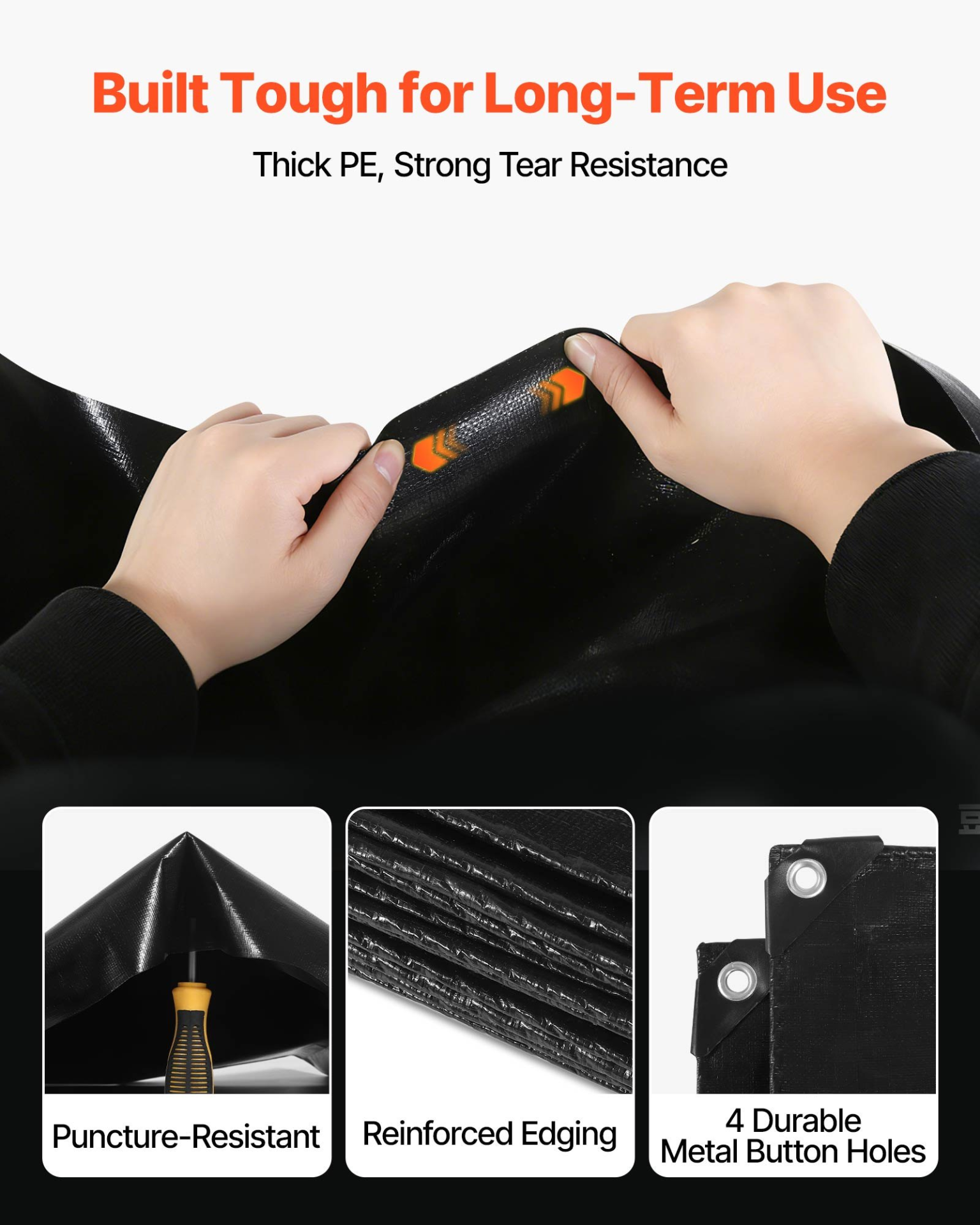 25 x 30 ft Pond Liner, 14 Mil Thickness, Black