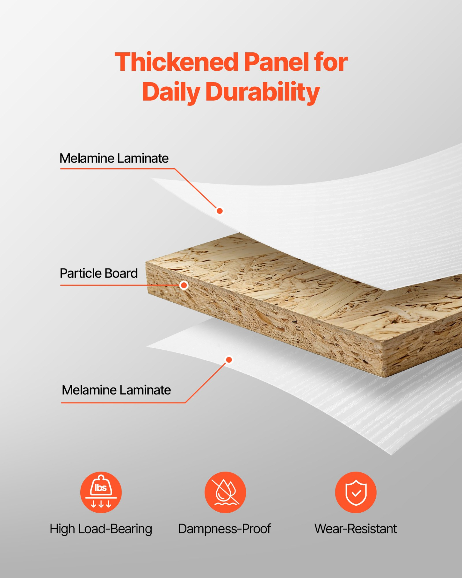 Reception Desk, 31.5 inch Rectangular Front Counter Table, Office