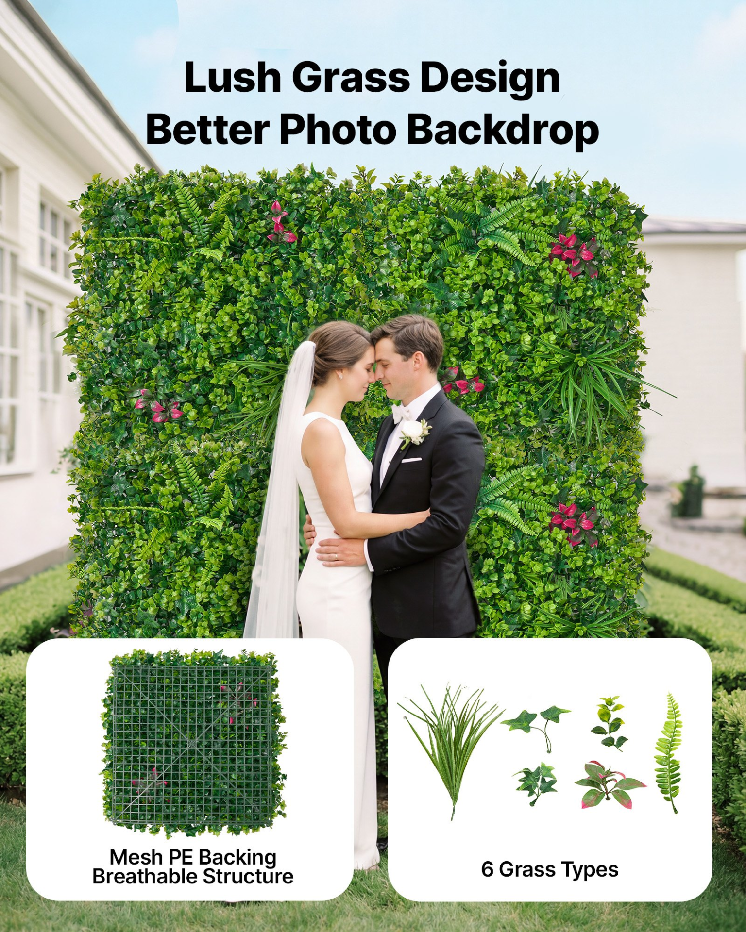 12PCS Artificial Boxwood Plant Wall Panels 20×20” Greenery Privacy Hedge Fence