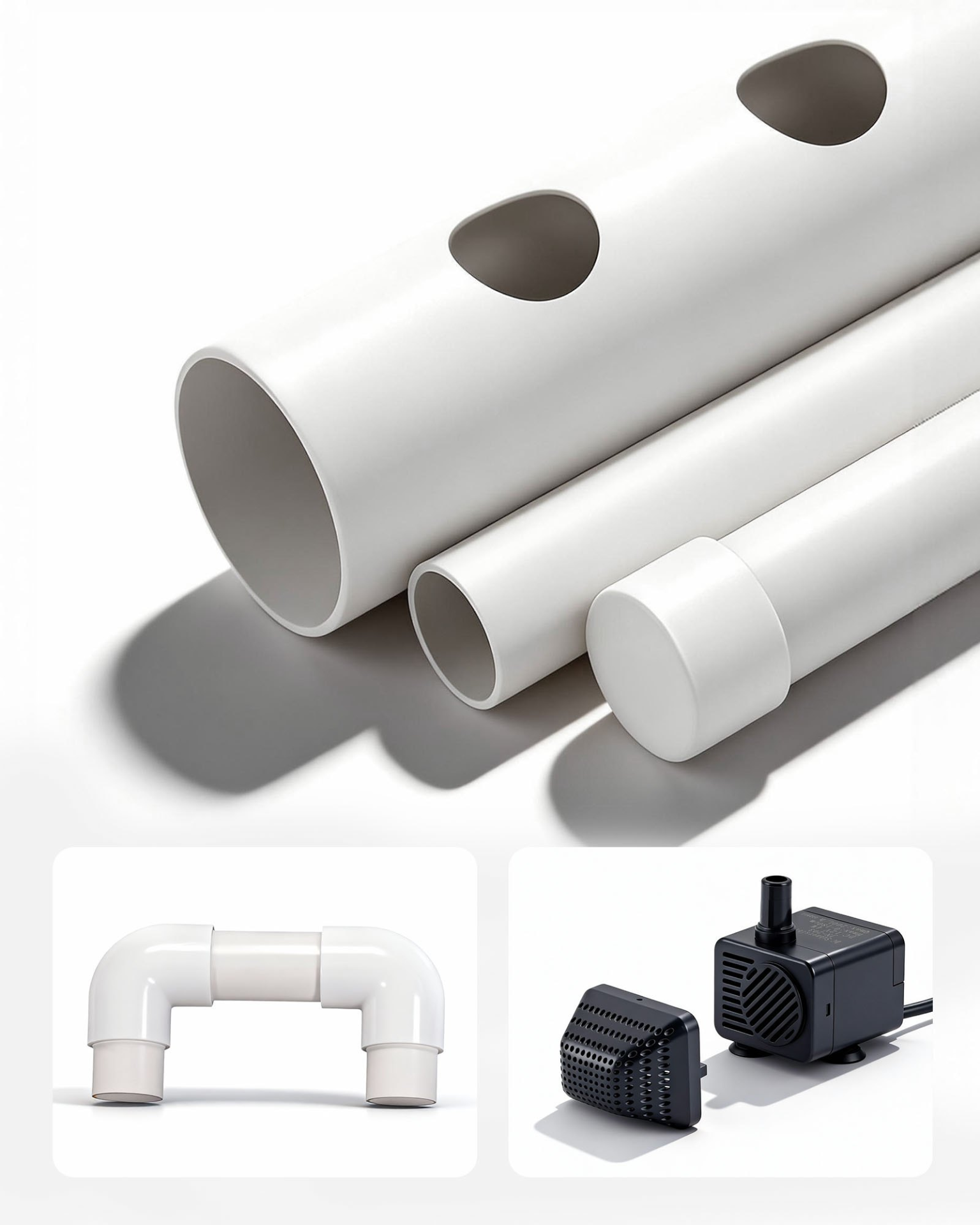 Hydroponic Grow Kit 3-Tier 108 Sites UPVC Pipe Timed Irrigation System