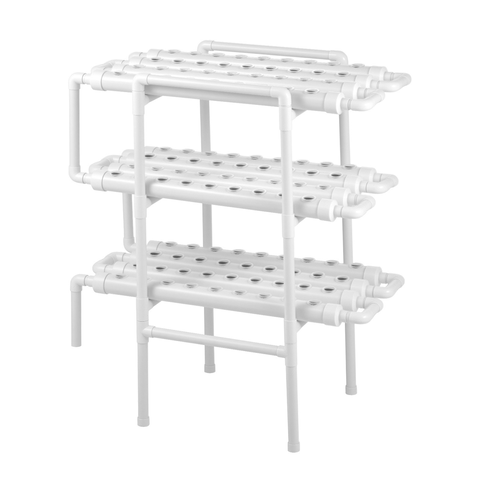 Hydroponic Grow Kit 3-Tier 108 Sites UPVC Pipe Timed Irrigation System
