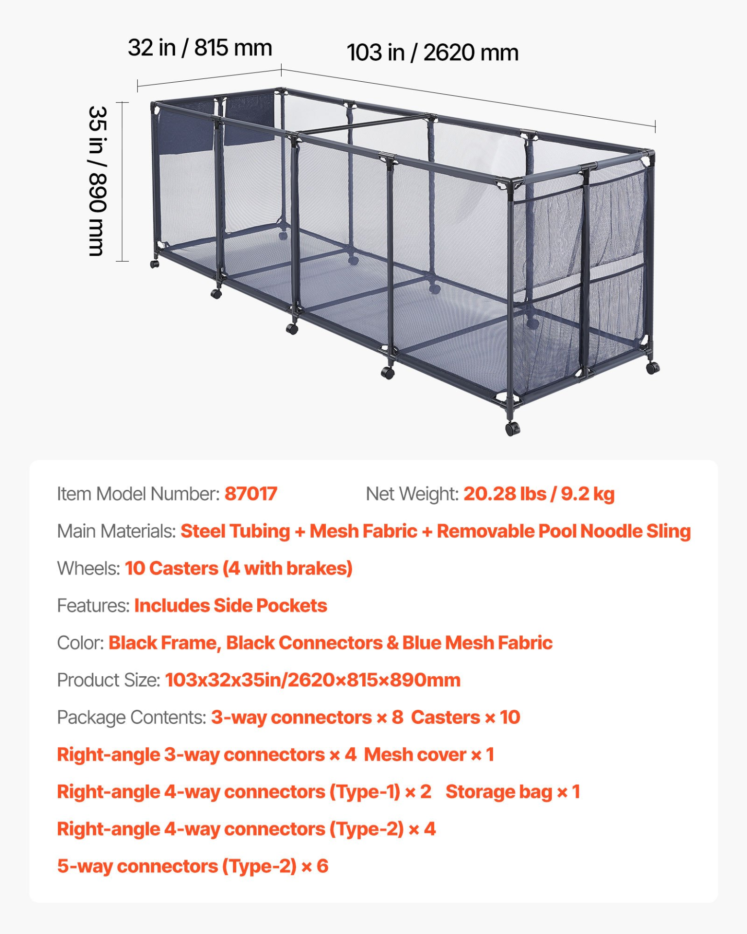 Pool Storage Bin, Poolside Toys Breathable Mesh Basket for Swimming Pools