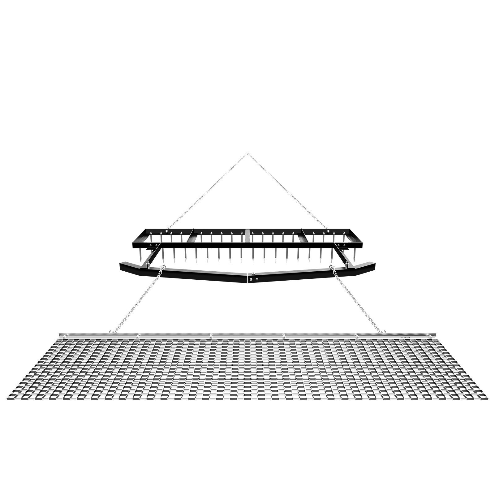 6FT Drag Harrow Tow Behind Driveway Grader Chain Harrow ATV Tractor