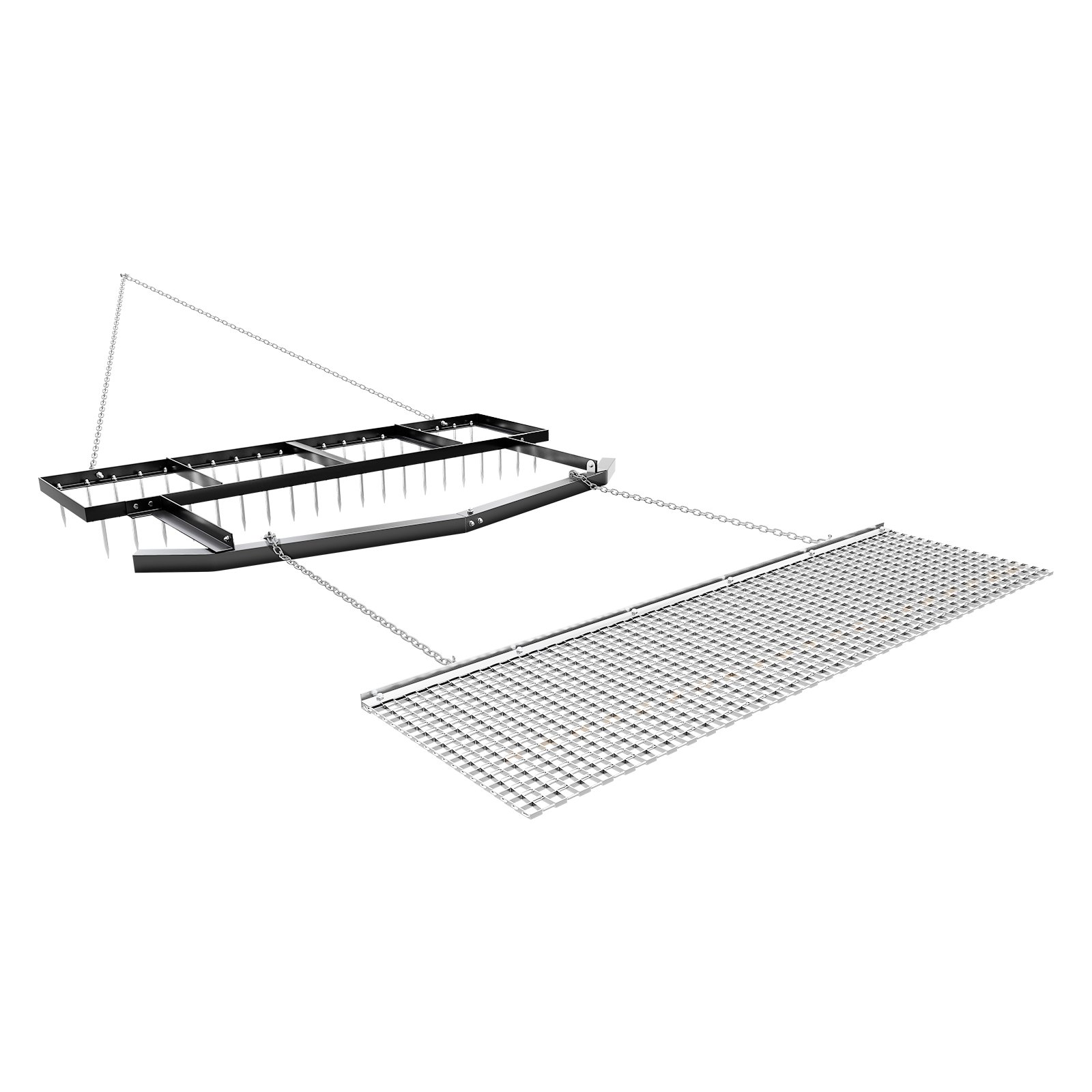 6FT Drag Harrow Tow Behind Driveway Grader Chain Harrow ATV Tractor