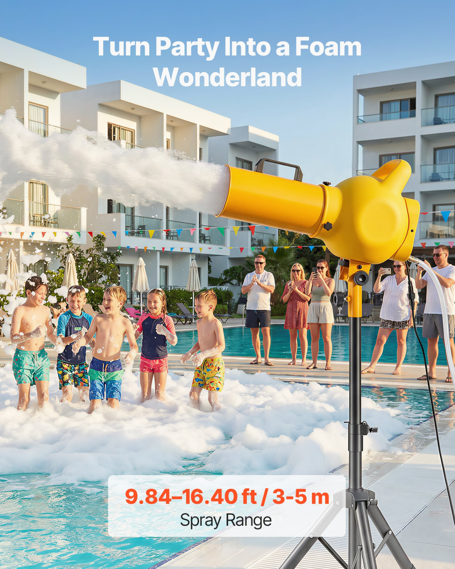 Foam Machine, Handheld Spray Foam Cannon Party Machine, Continuous Foams Output