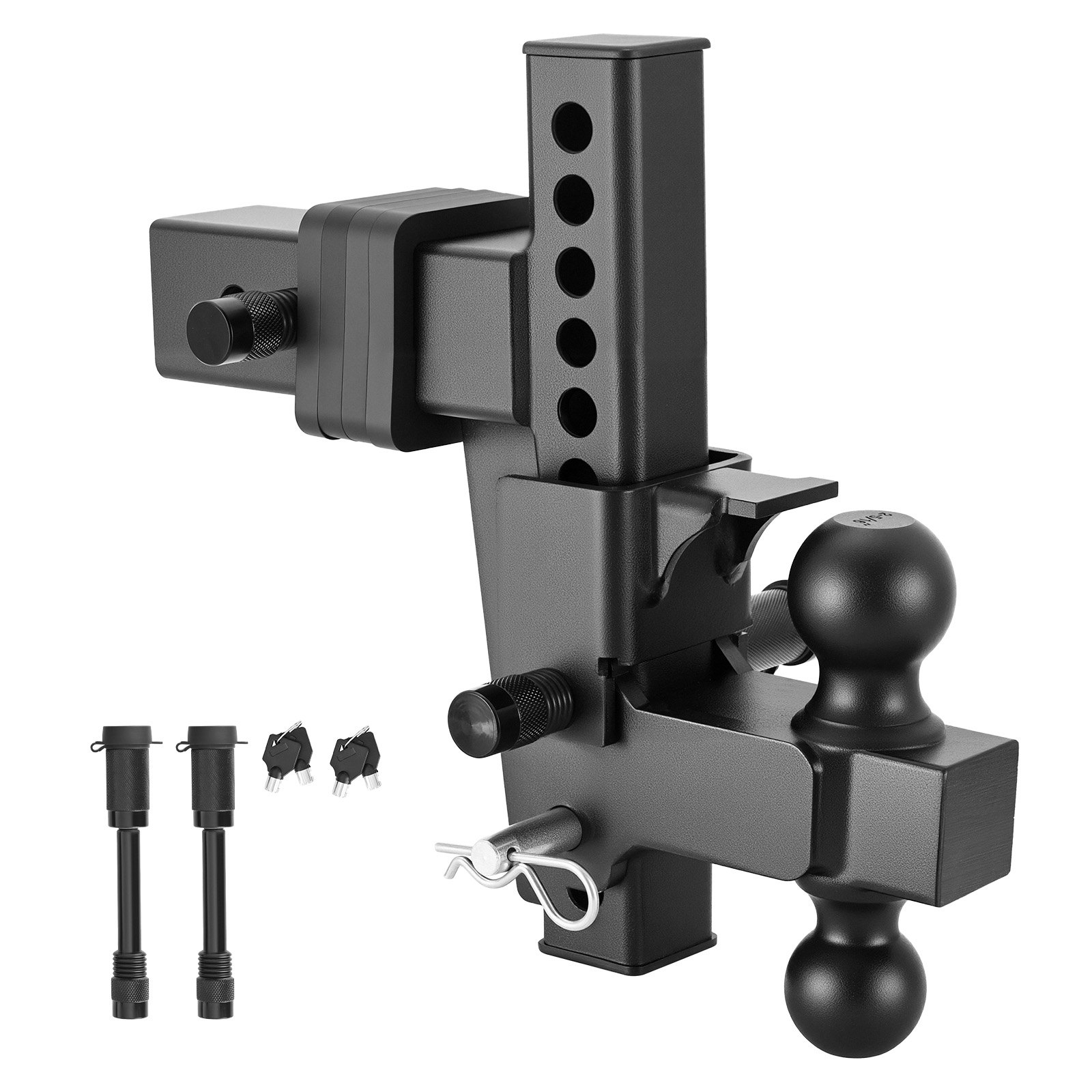 VEVOR Adjustable Trailer Hitch, 2.5” Receiver, 21000 lbs GTW, 9” Drop