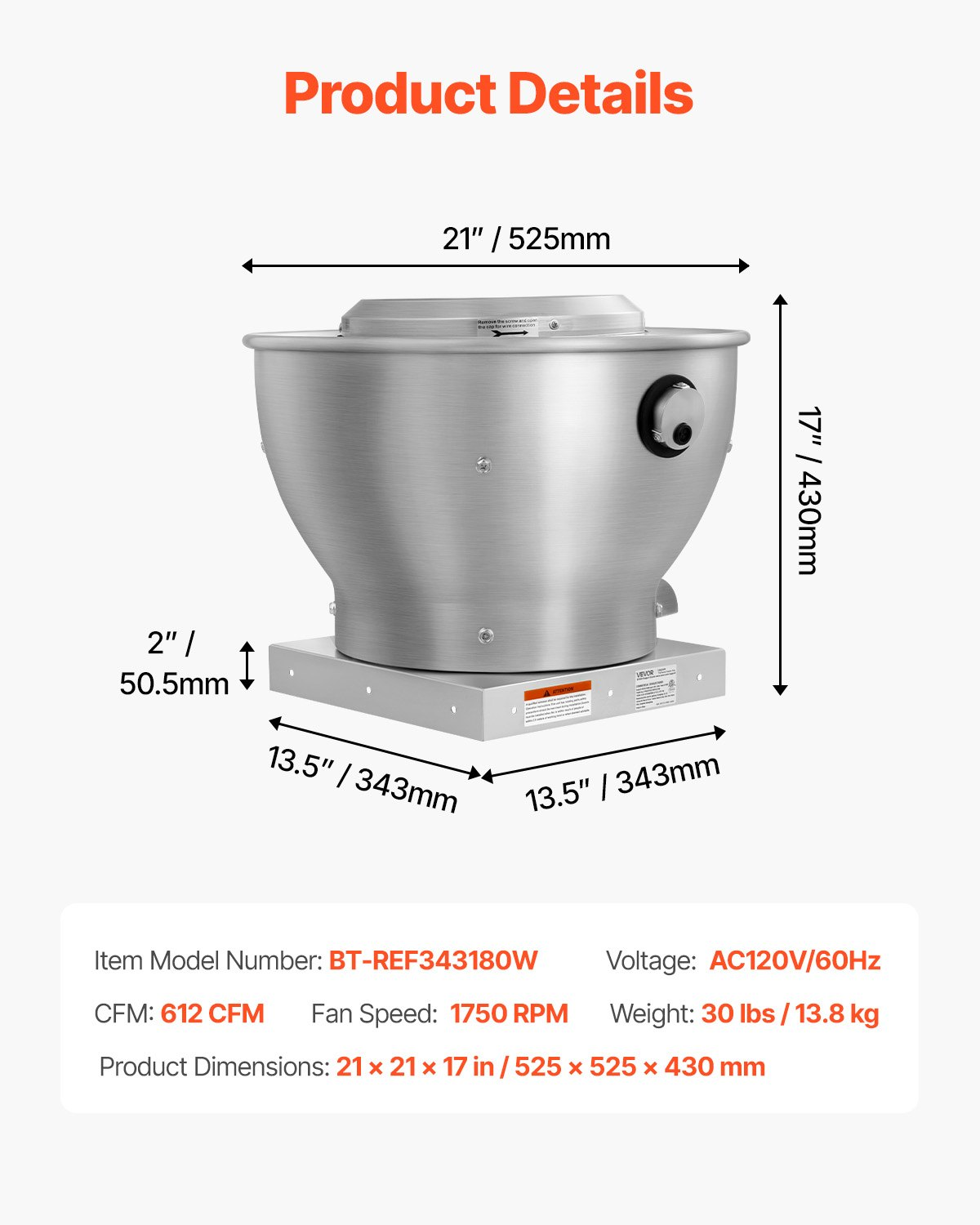 Commercial Kitchen Exhaust Fan, Agriculture