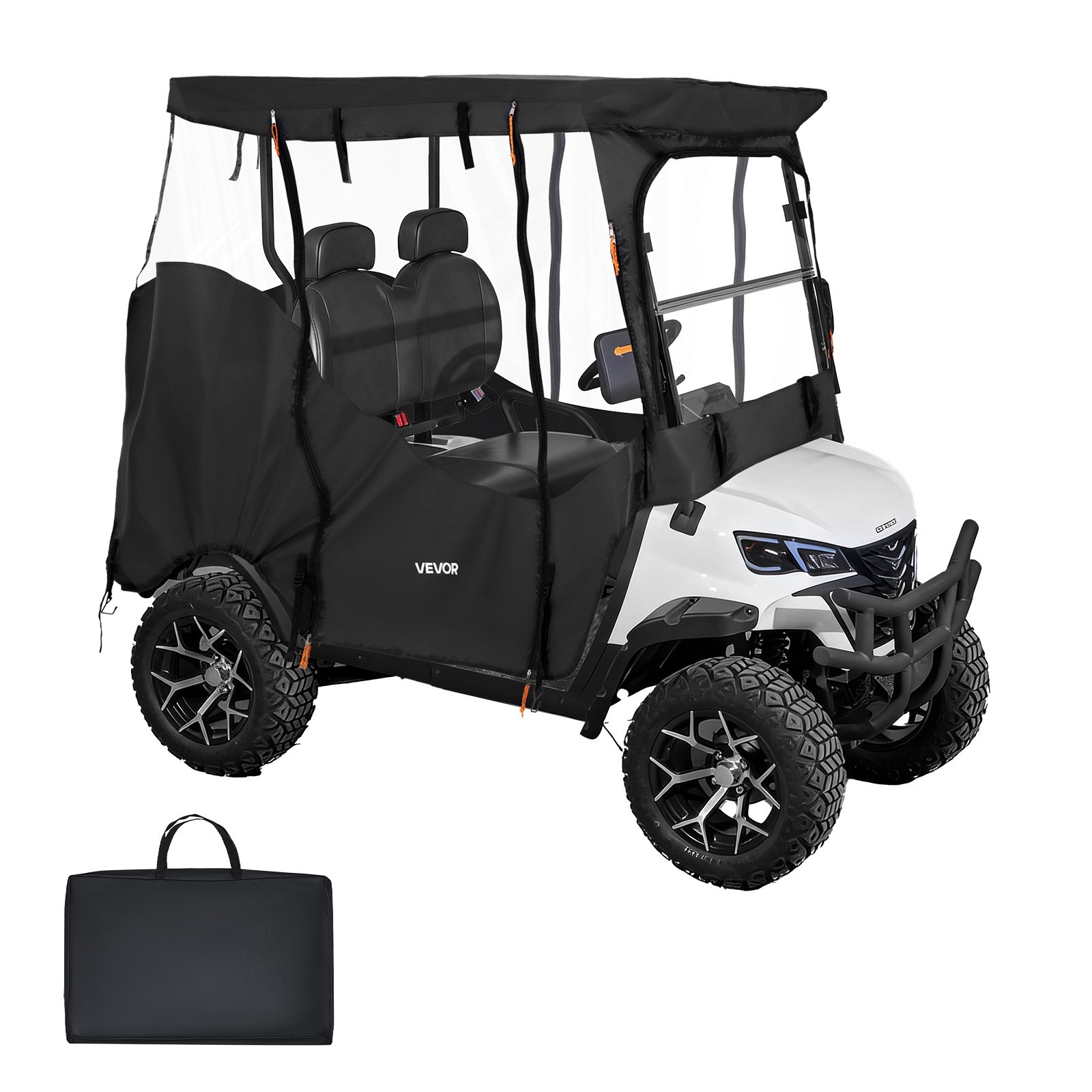 Golf Cart Cover, PVC Coating & Windproof Hook Design