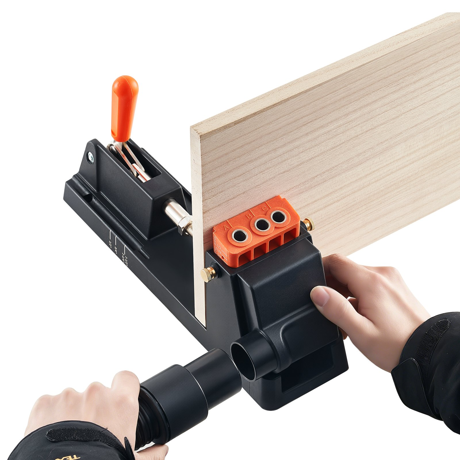 Pocket Hole Jig Kit 1/2"–1-1/2" Adjustable w/ Dust Adapter