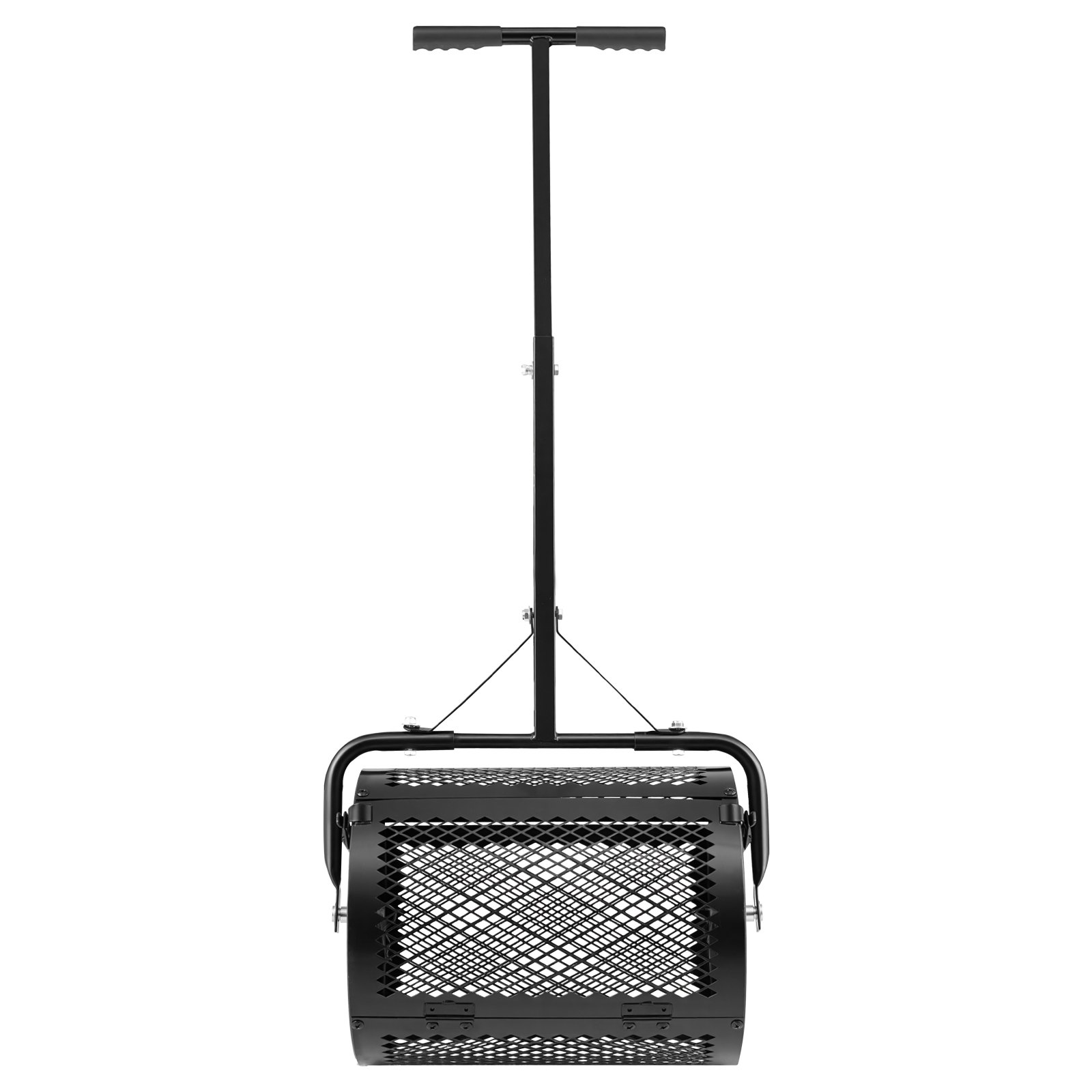 Compost Spreader, 16.5" Wide Peat Moss Spreader with T Shaped Handle, Black