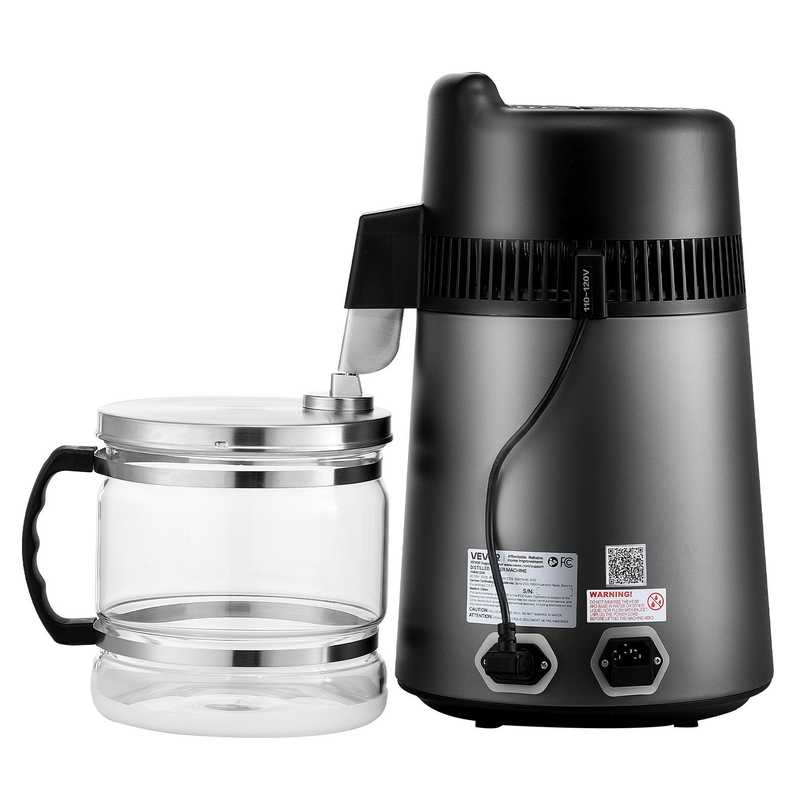 6L Water Distiller 1.6 Gallon Countertop 900W Stainless Steel Pure Water Maker - Produktbild 8