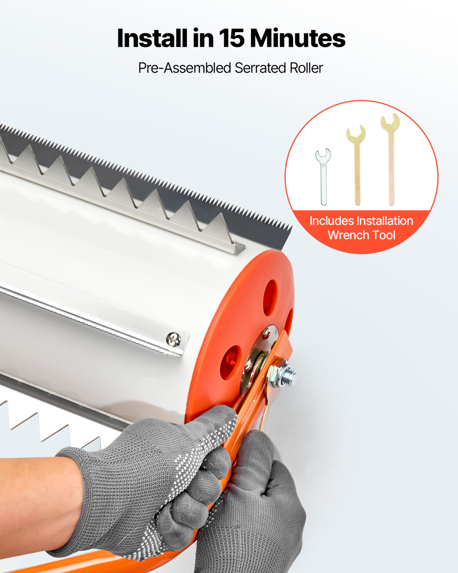 Lake Weed Roller, 18 ft Lake & Pond Weed Removal Tool, Easy Assembly