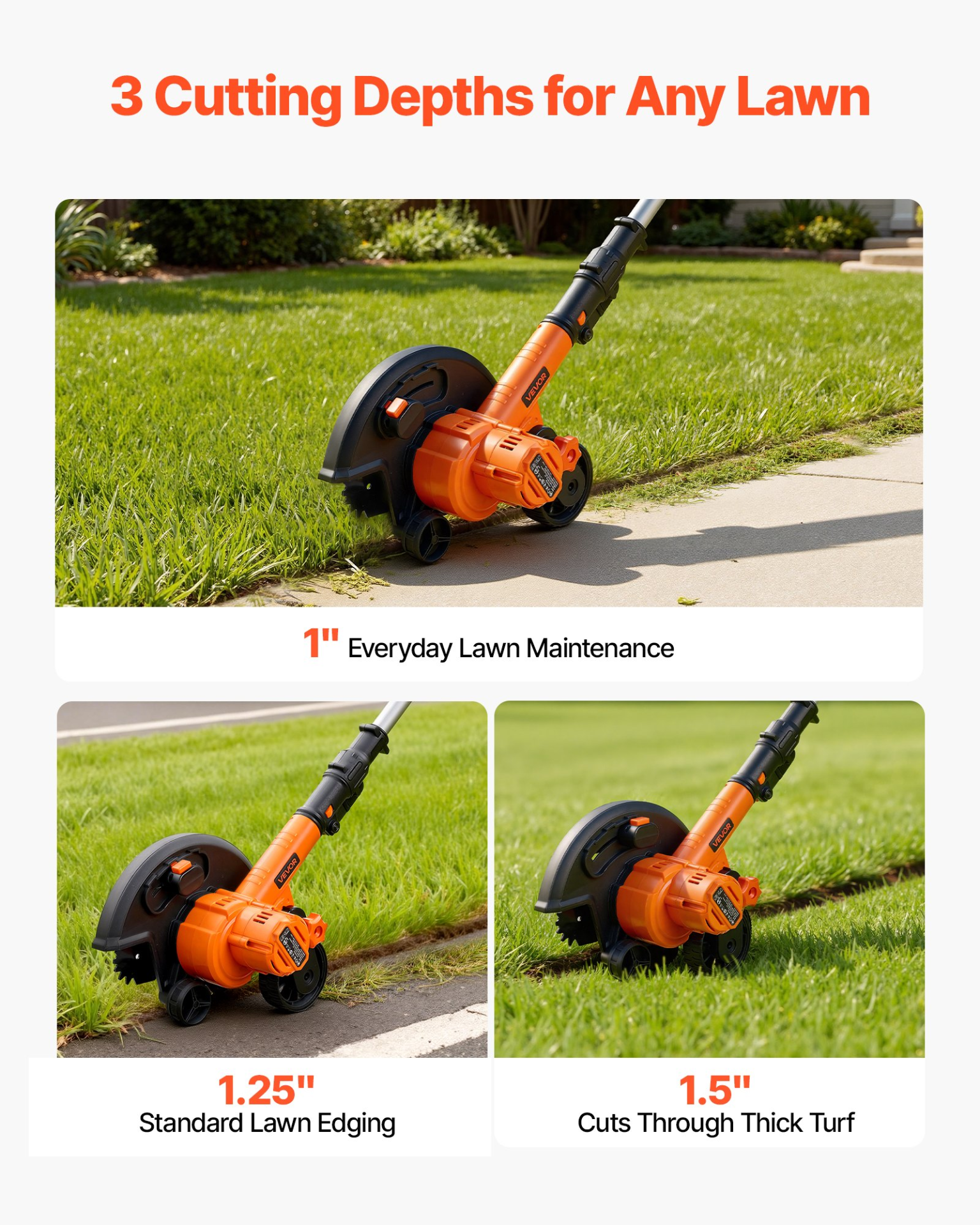 Cordless Lawn Edger 8.8" Blade Battery Powered w/ 4000mAh Charger