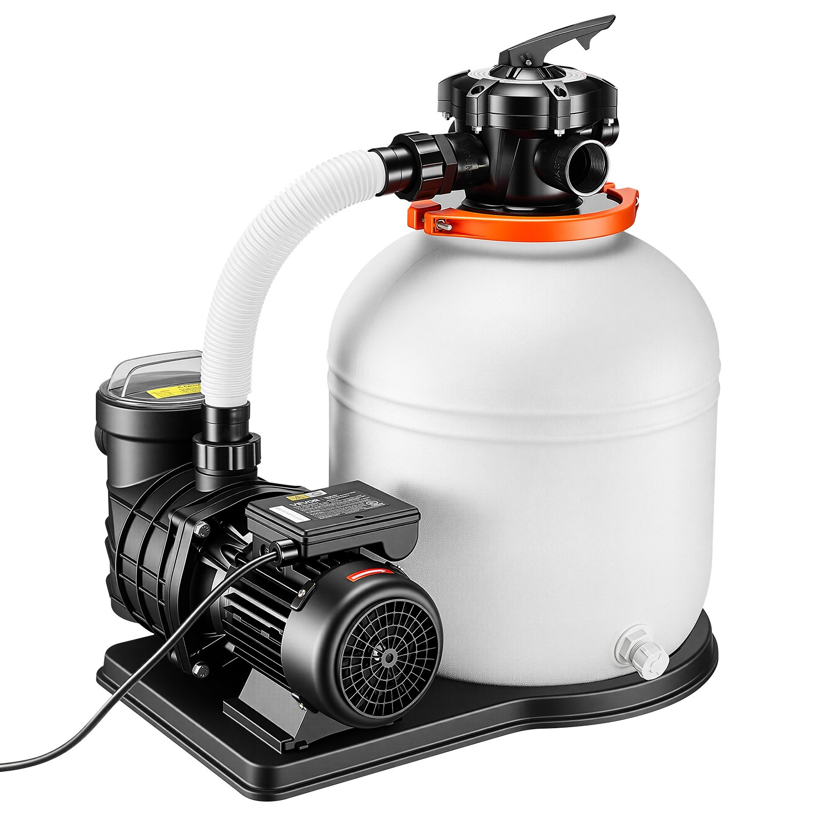 FlashPure 16″ Sand Filter Pump 1HP 4400GPH Pool Filter w/ Timer & 6-Way Valve