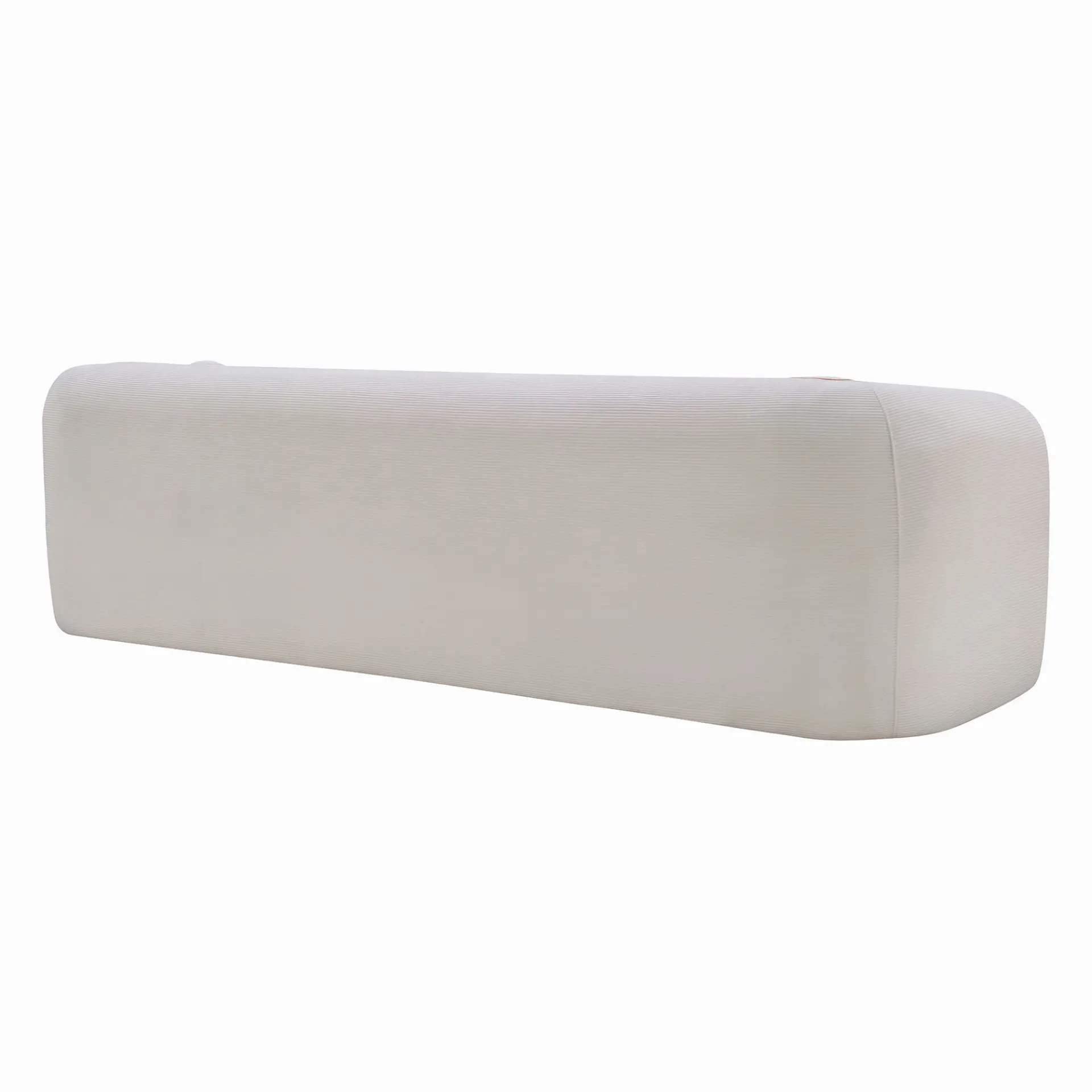 Modern Three-Seat Corduroy Channel-Tufted Cloud Sofa - view 18