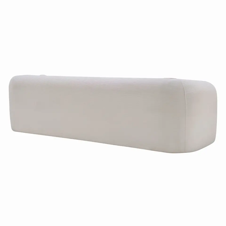 Modern Three-Seat Corduroy Channel-Tufted Cloud Sofa thumbnail 18