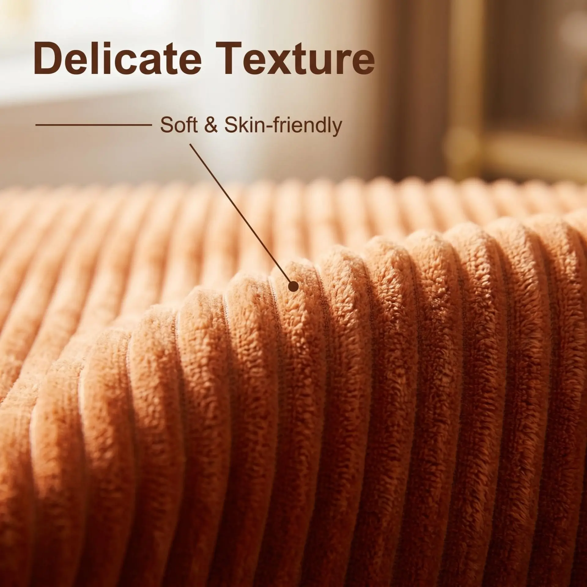 Modern Three-Seat Corduroy Channel-Tufted Cloud Sofa - view 55