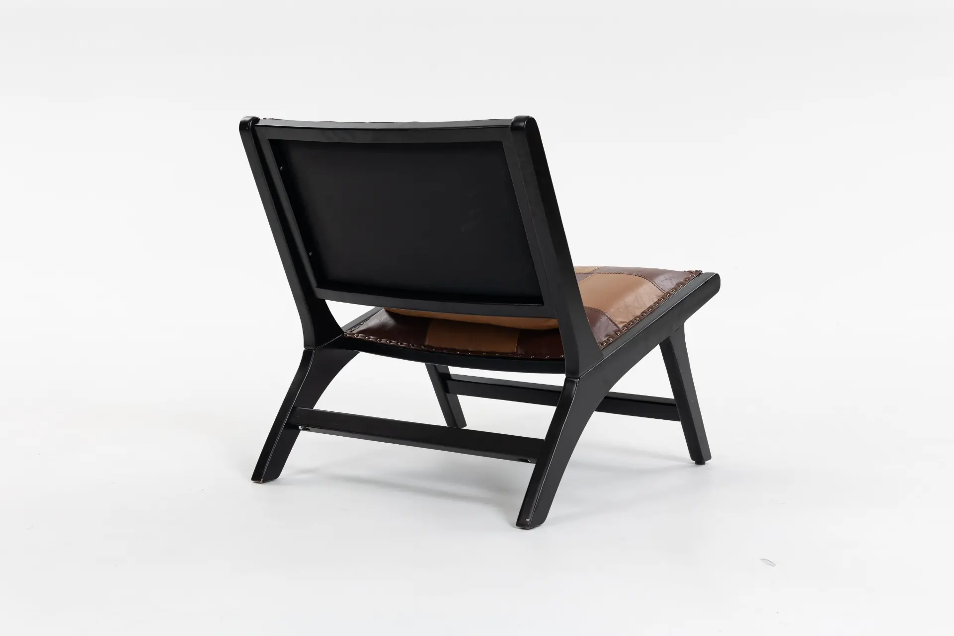 Mid-Century PU Leather Wood Frame Accent Chair - view 5