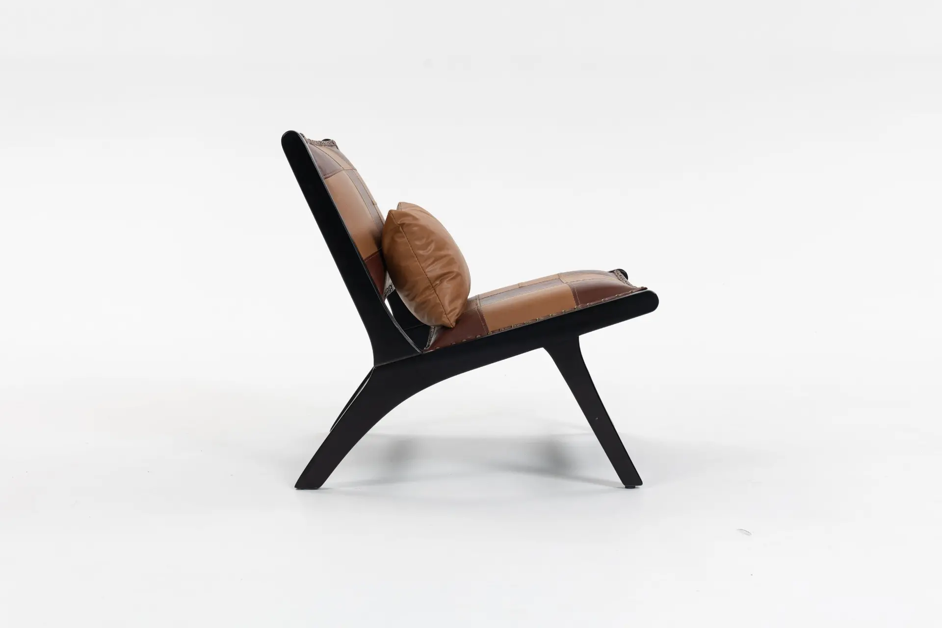 Mid-Century PU Leather Wood Frame Accent Chair - view 8