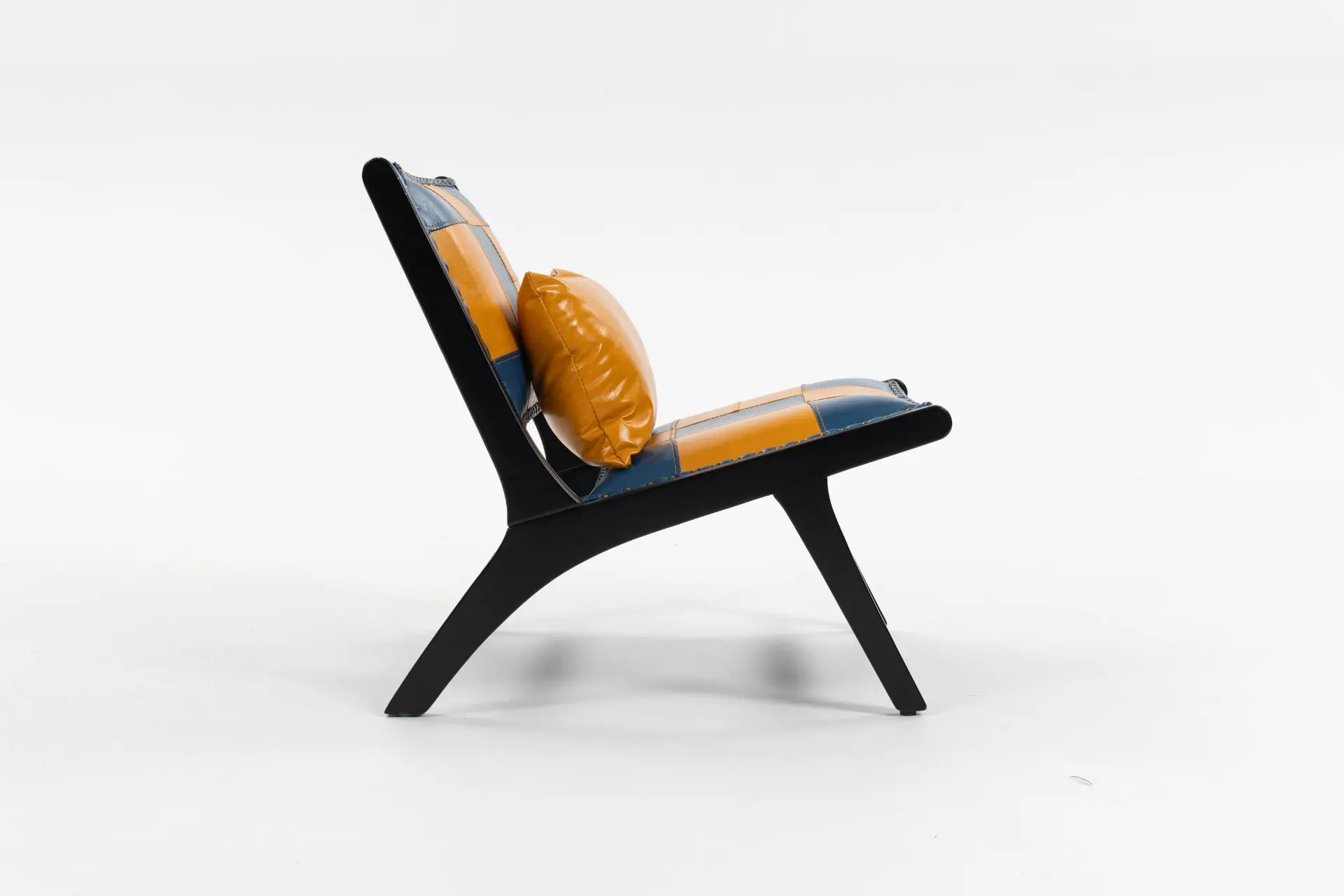 Mid-Century PU Leather Wood Frame Accent Chair - view 18
