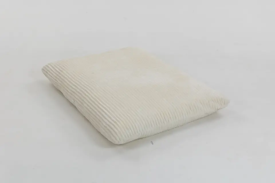 Corduroy Beanbag Low Accent Chair with Rubberwood thumbnail 35