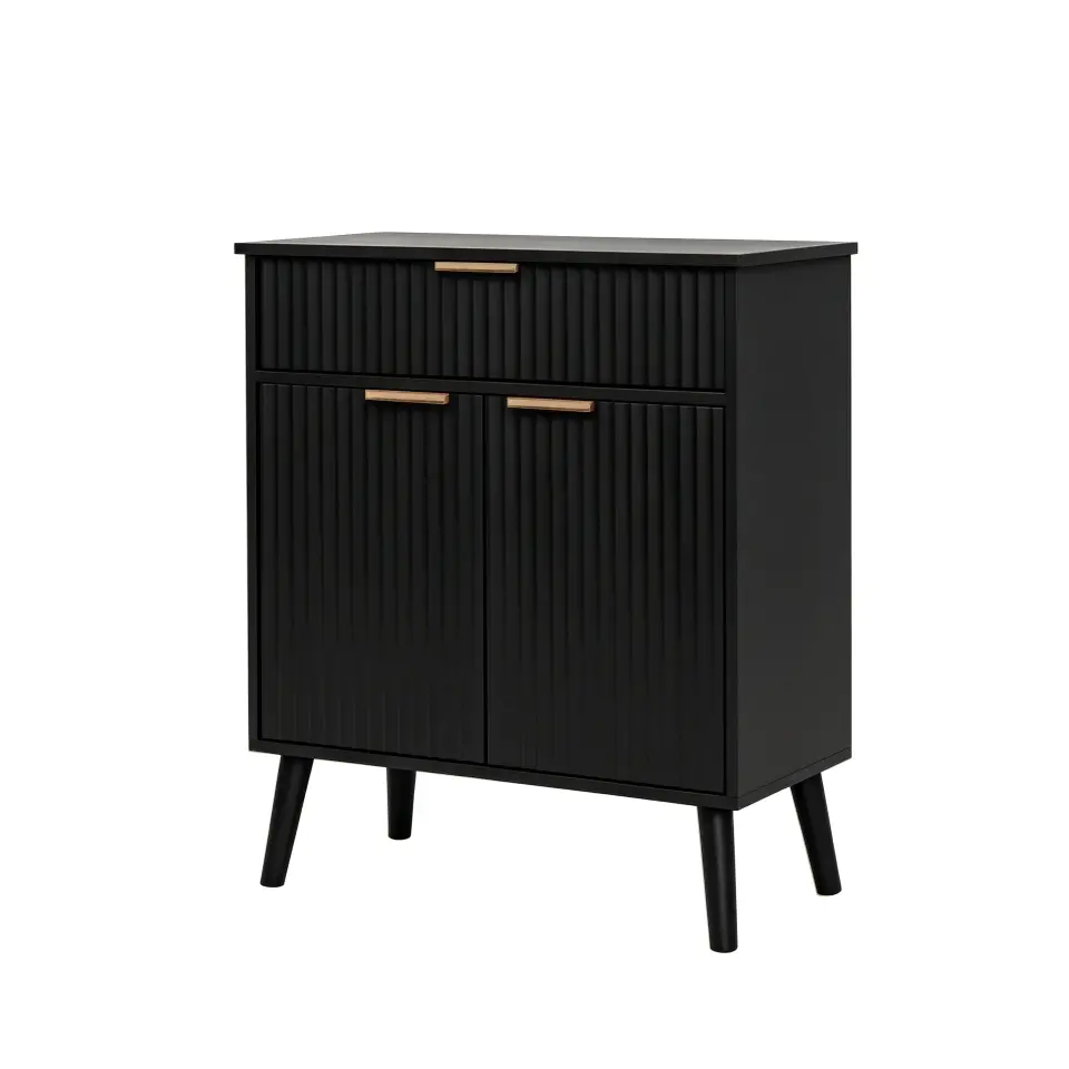 Two-Door Wooden Buffet Cabinet with Storage Drawer thumbnail 9