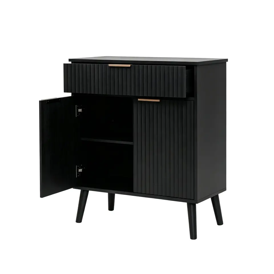 Two-Door Wooden Buffet Cabinet with Storage Drawer thumbnail 11